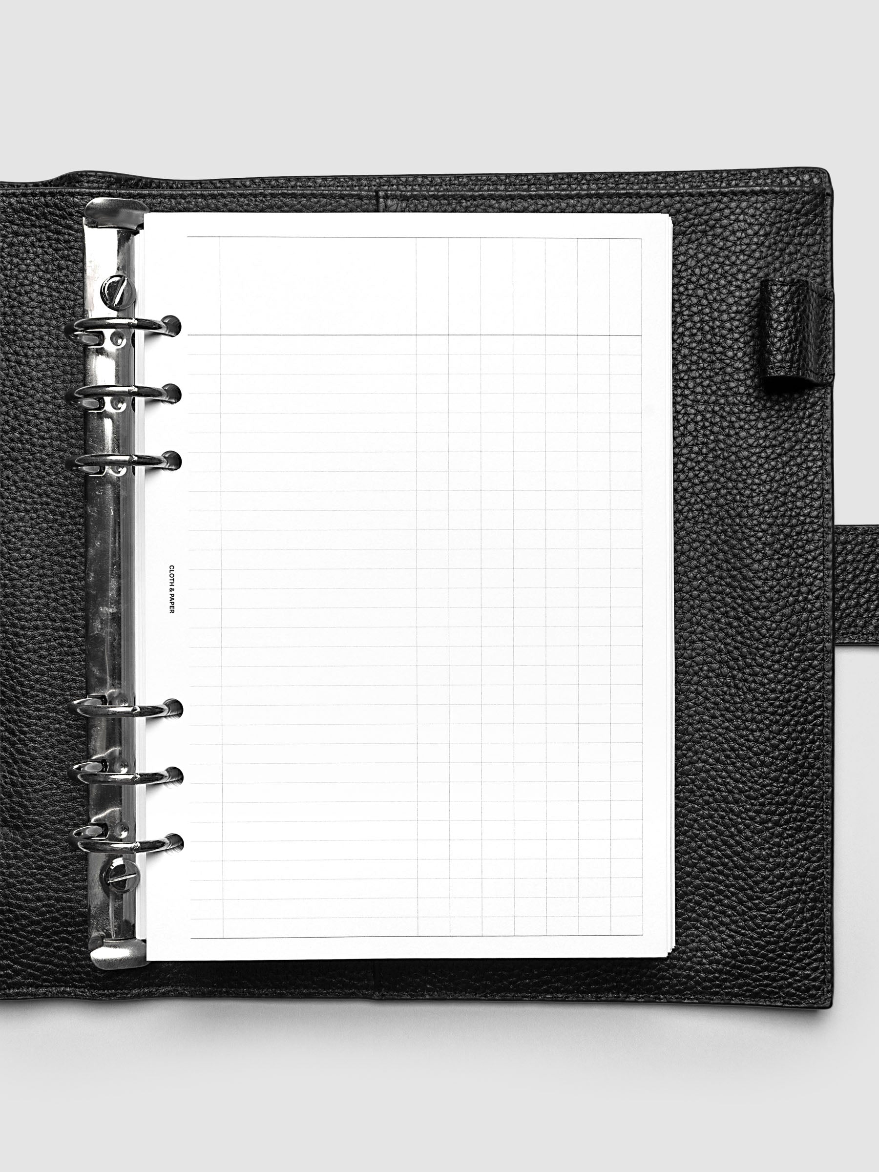 Inbox Sorting Planner Inserts shown pre-punched for 6-Ring A5 planners in a black agenda.