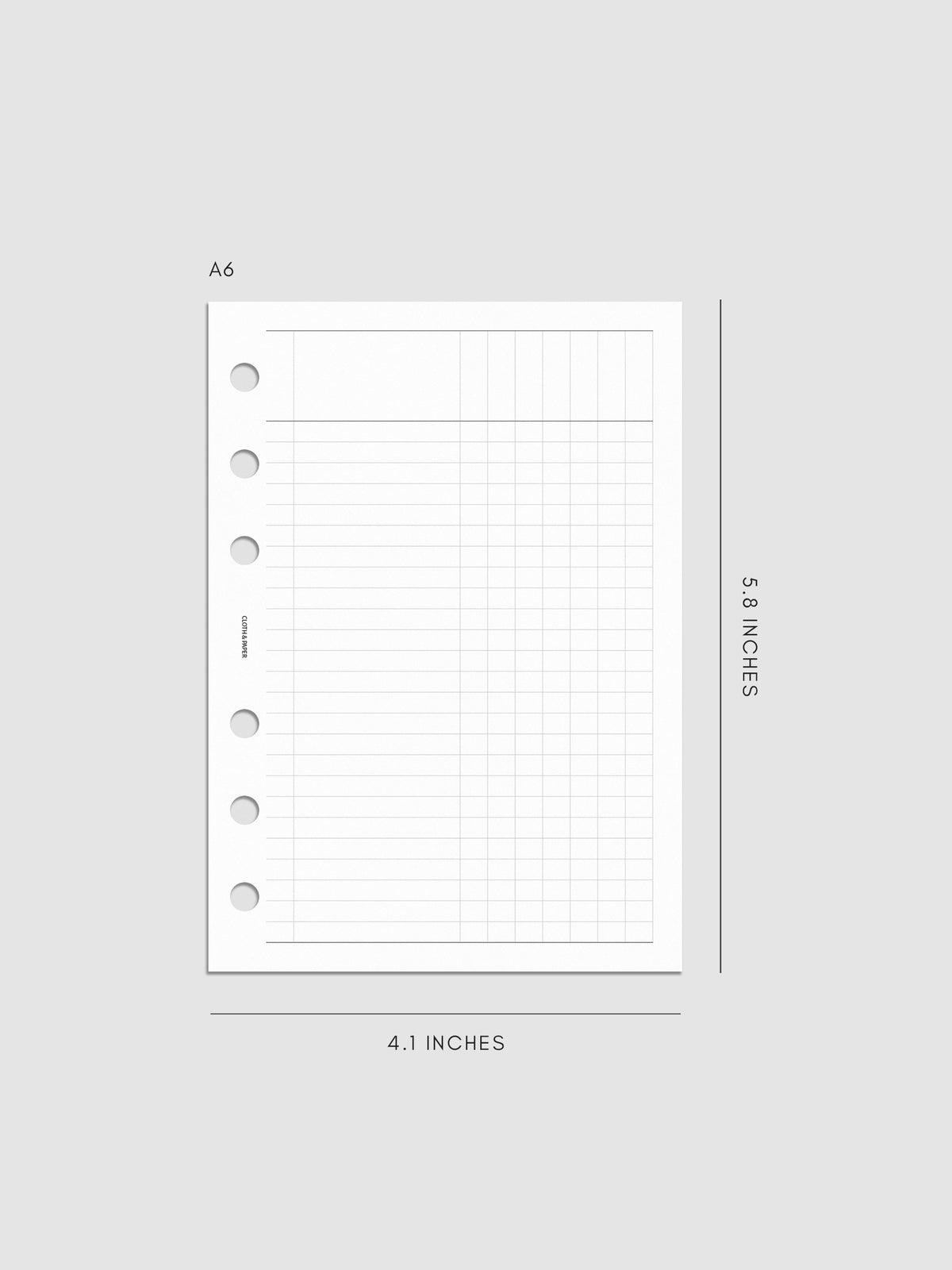 Digital mockup of the Inbox Sorting Planner Inserts shown in size A6.