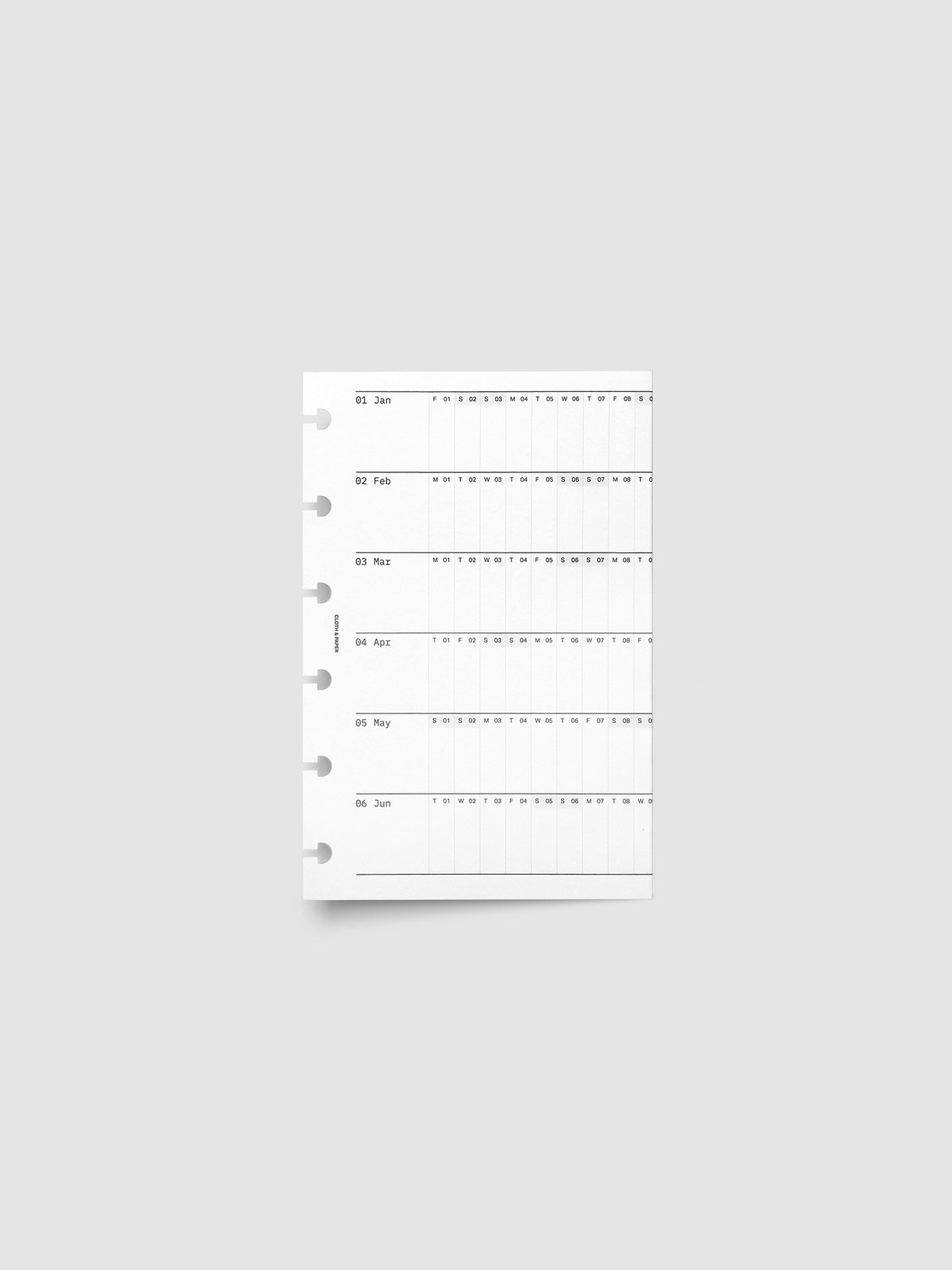 CP Petite 6-Disc Punch 2027 Dated Fold Out Insert shown folded closed, displaying the cover side on a flat surface.