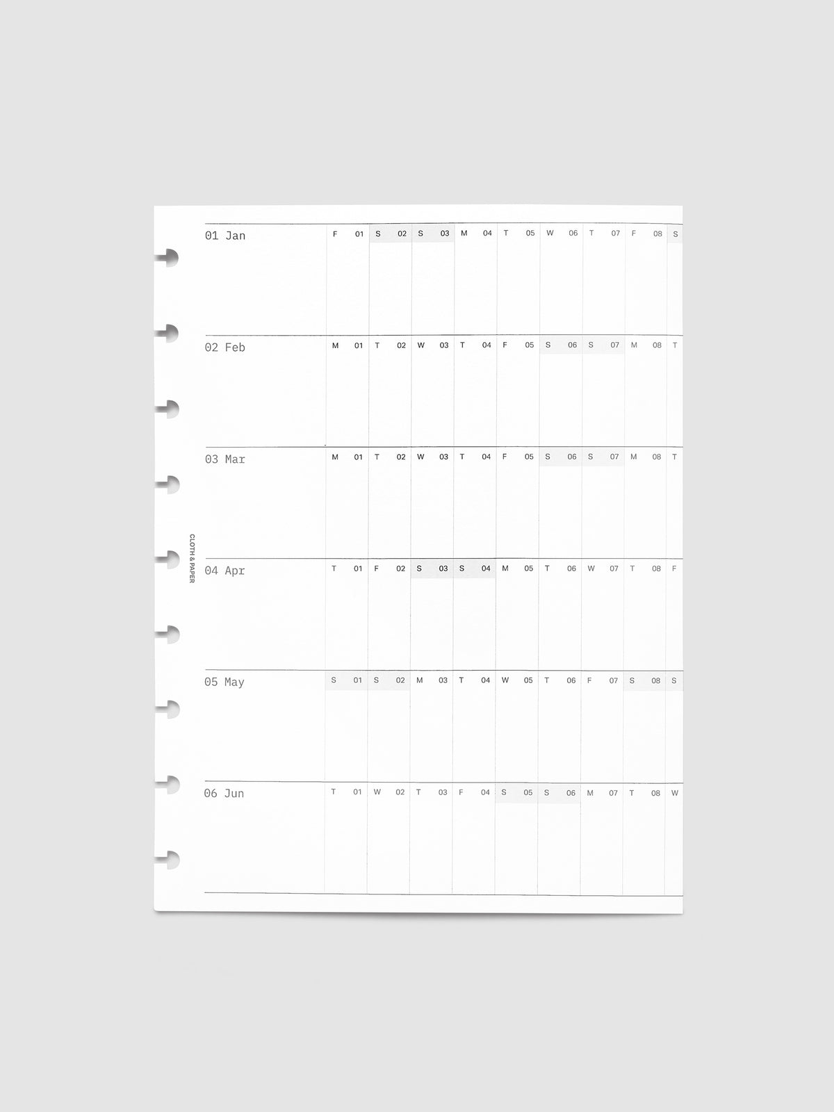 HP Classic 9-Disc Punch 2027 Dated Fold Out Insert shown folded closed, displaying the cover side on a flat surface.
