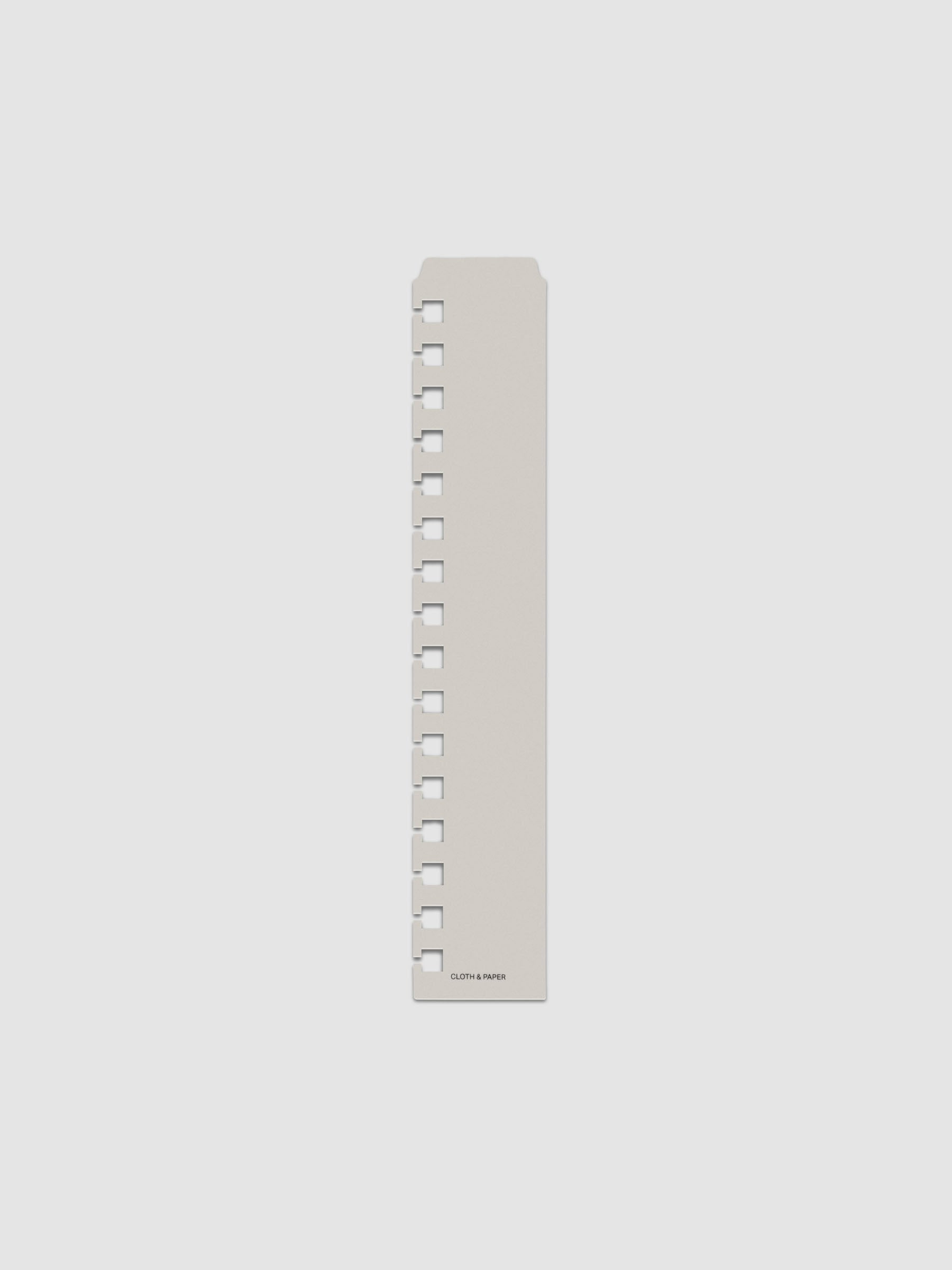 One narrow page marker in grey, shown in size A5 Spiral.