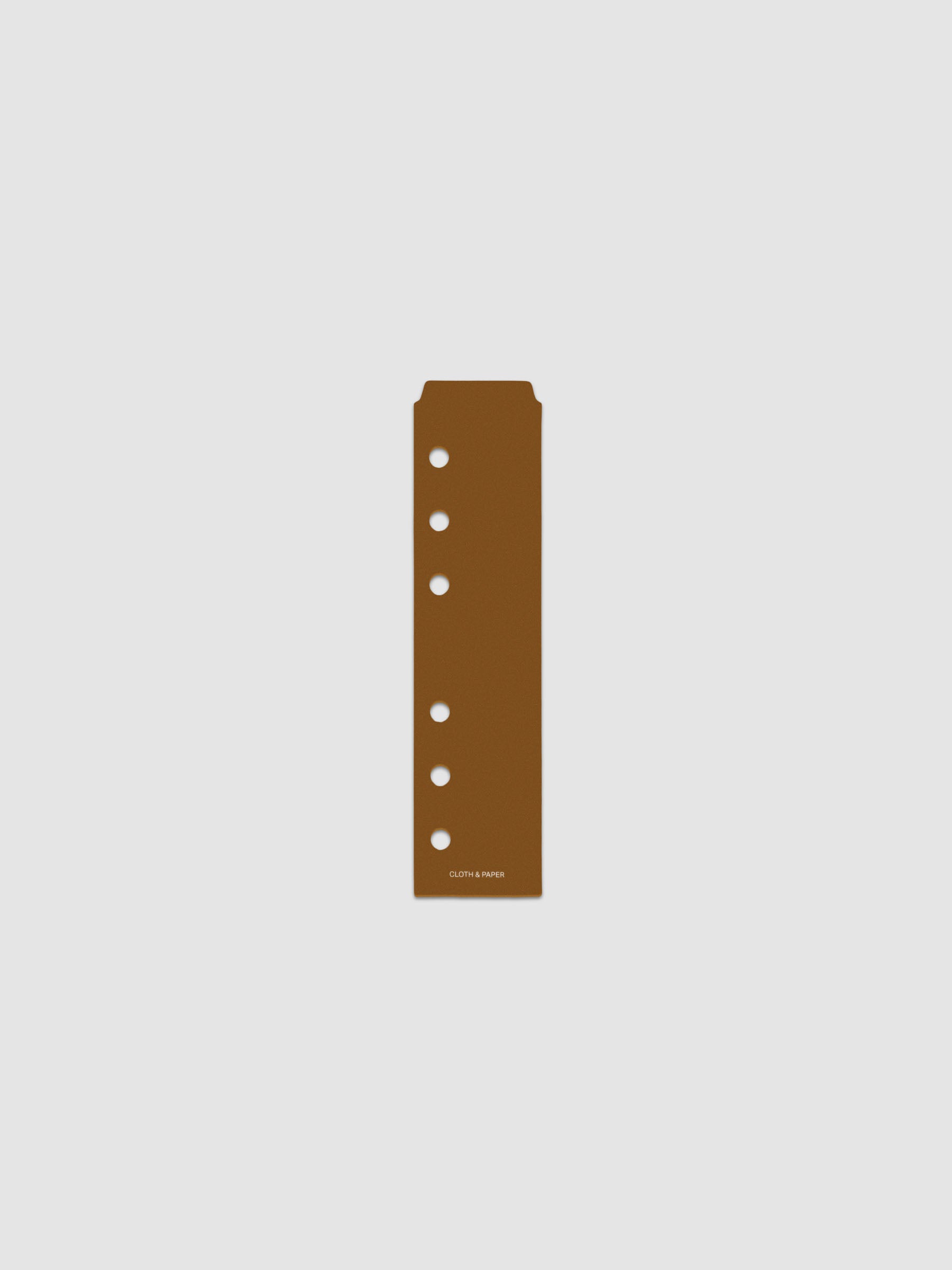 One narrow page marker in brown, shown in size A6.