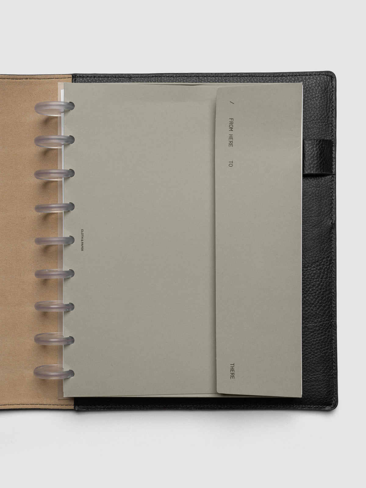 Beige Envelope Storage Holder shown inside a black, leather HP Classic folio.