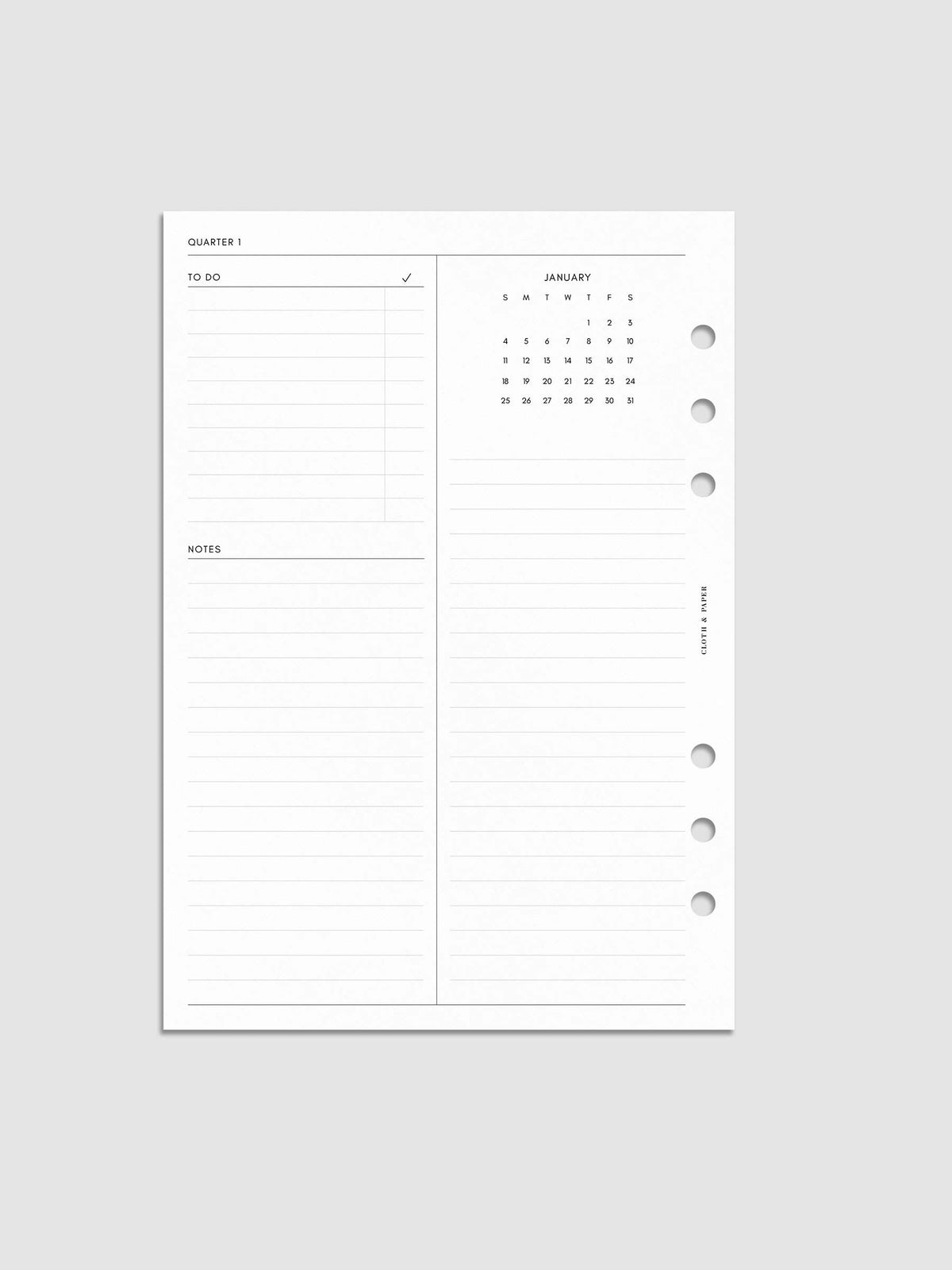 Digital mock-up of the insert in A5.