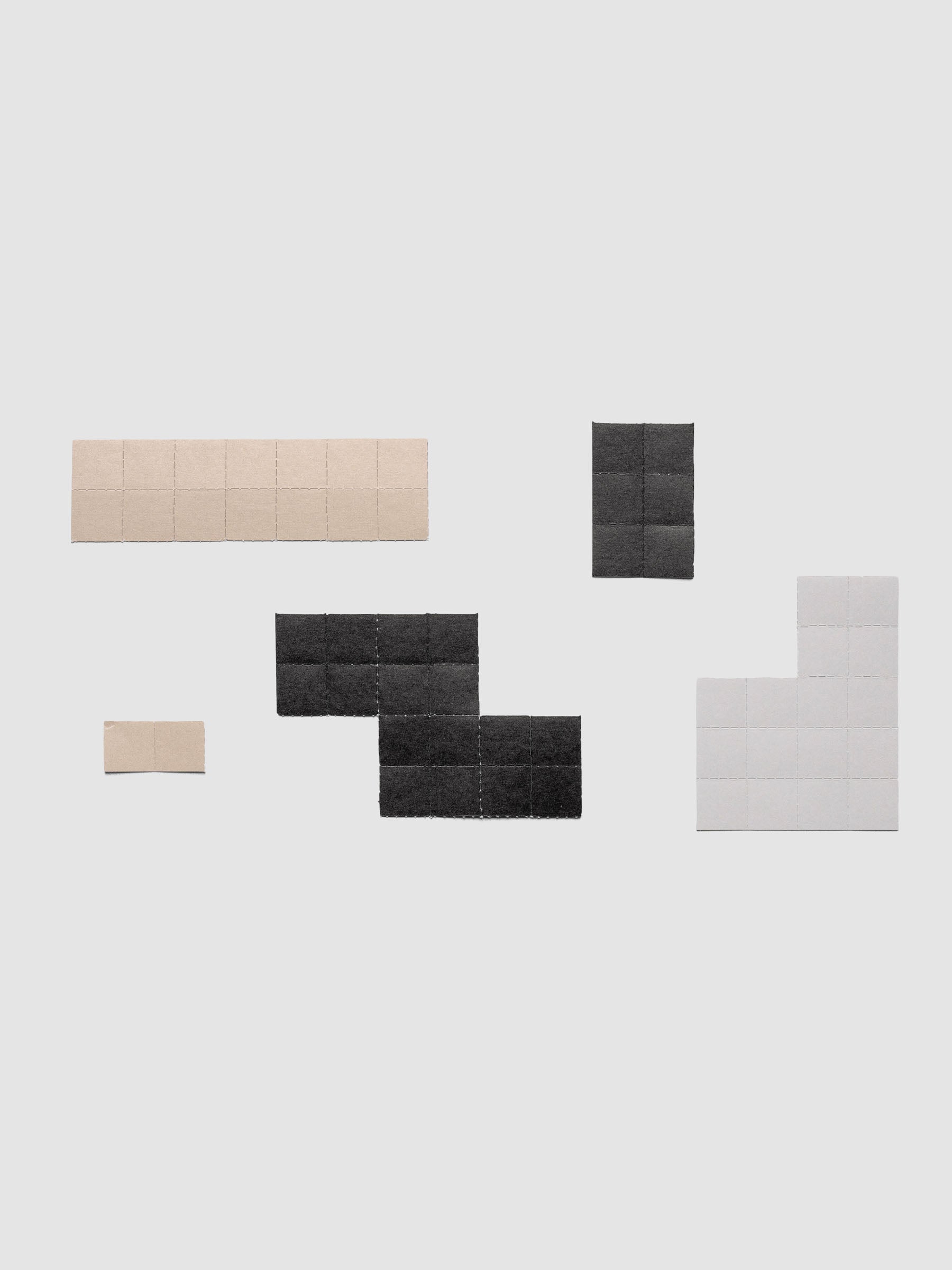 Various sizes and colors of the tear-off sticker sheets