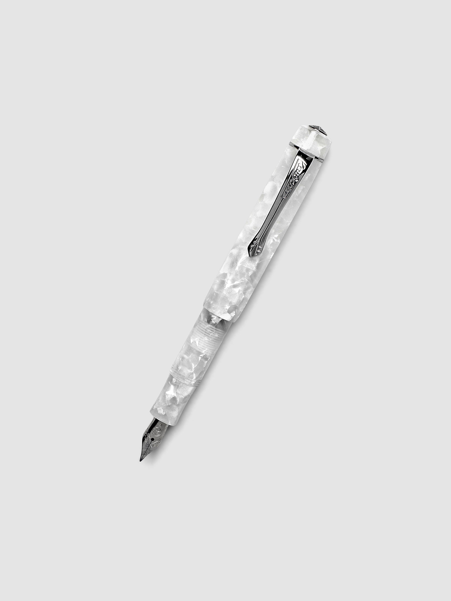 Mineral White Kaweco Art Sport Fountain Pen shown posted