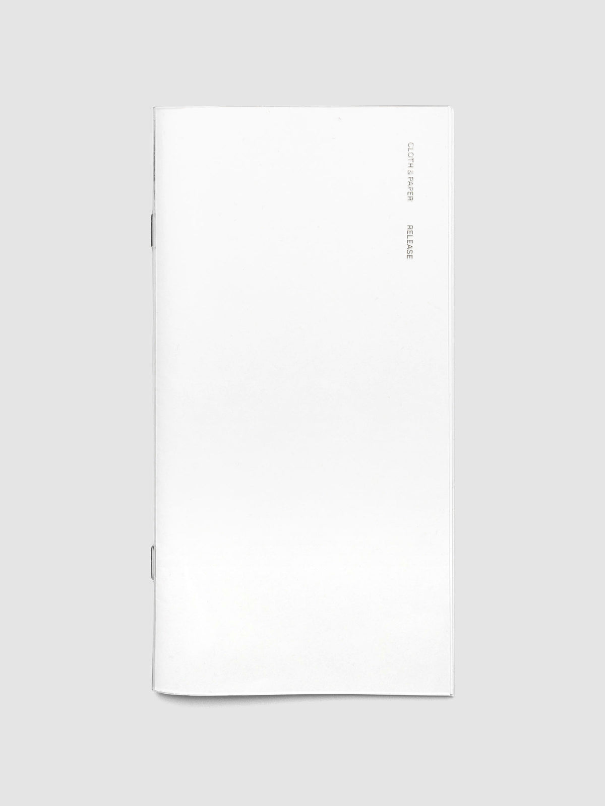 Release Paper Travel Notebook Insert shown in size A5 Slim with white cover.