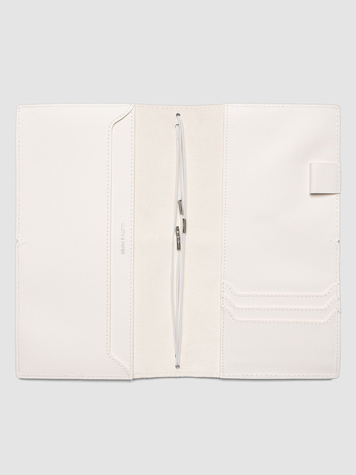 Dalmatian A5 Slim Travel Notebook Cover showing the interior | Cloth & Paper