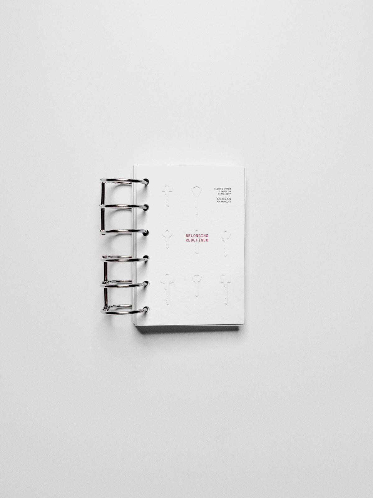 The Access Key Dashboard in a Pocket-sized ring-bound planner