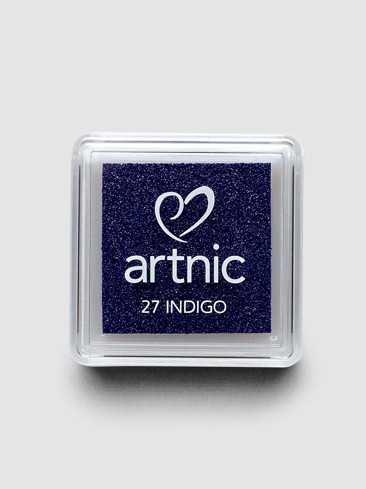 Artnic Stamp Ink Pad in indigo seen from above with cover on