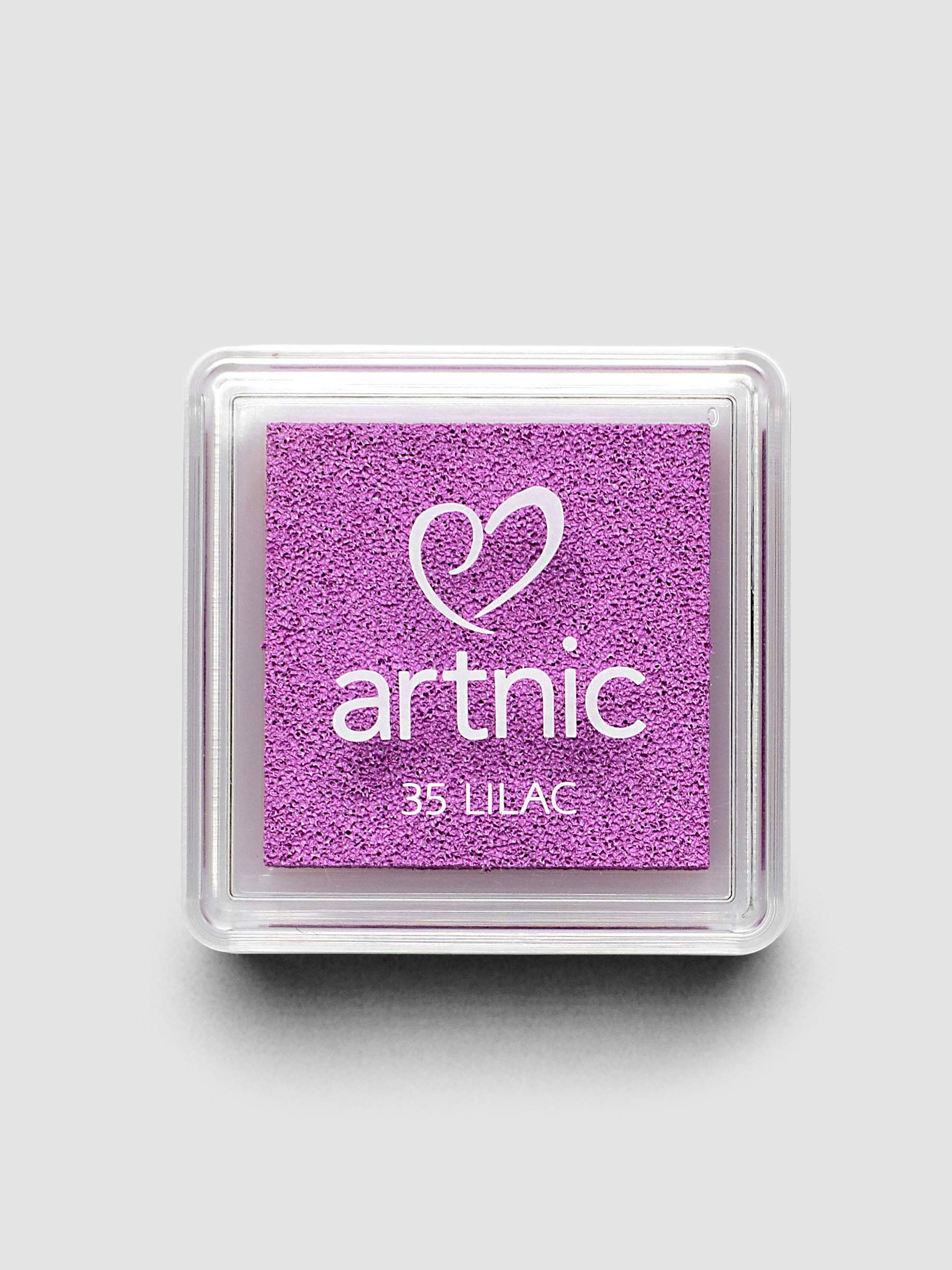 Artnic Stamp Ink Pad in lilac seen from above with cover on