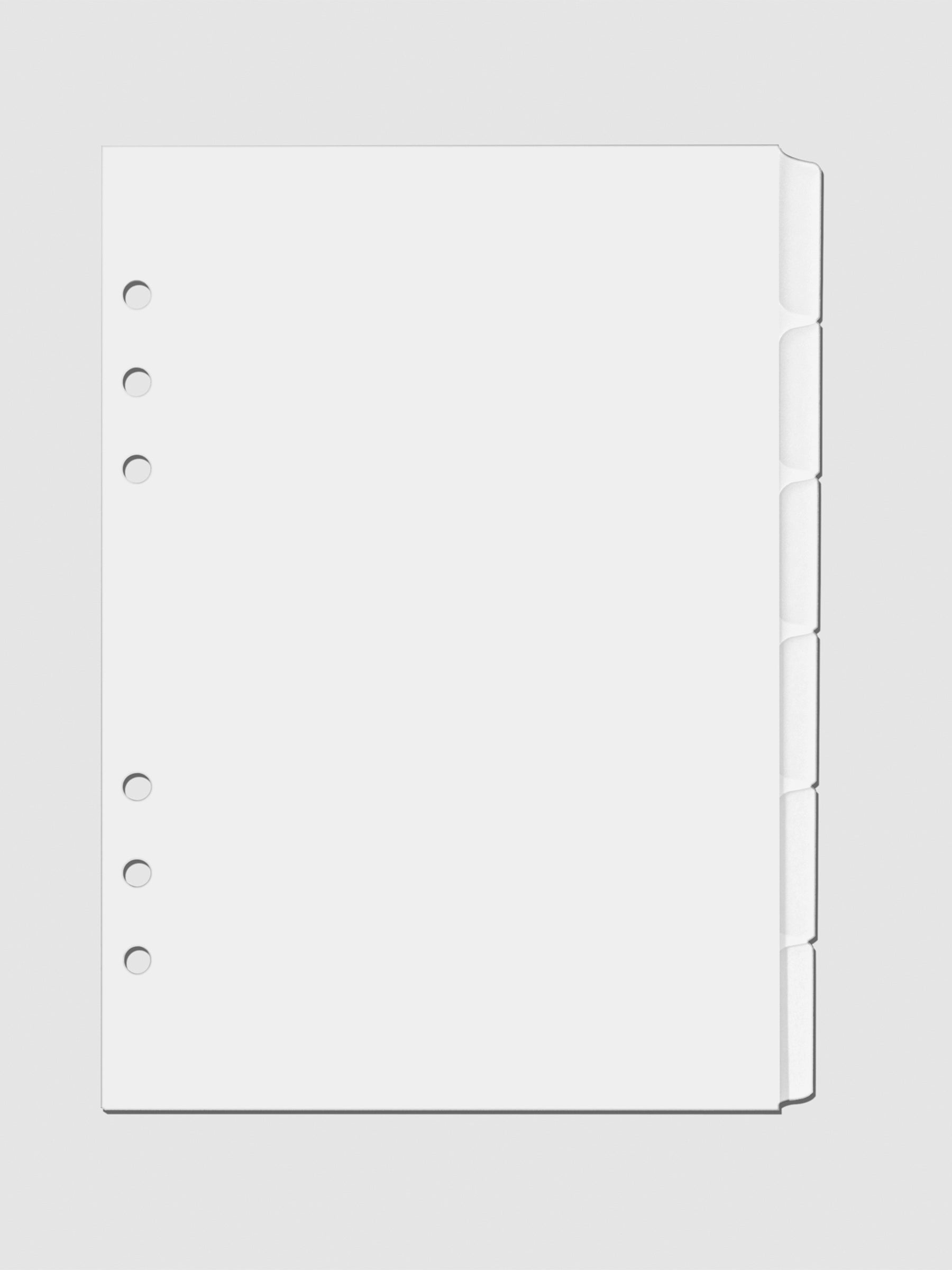Dividers displayed on a neutral background. Size shown is A5. 