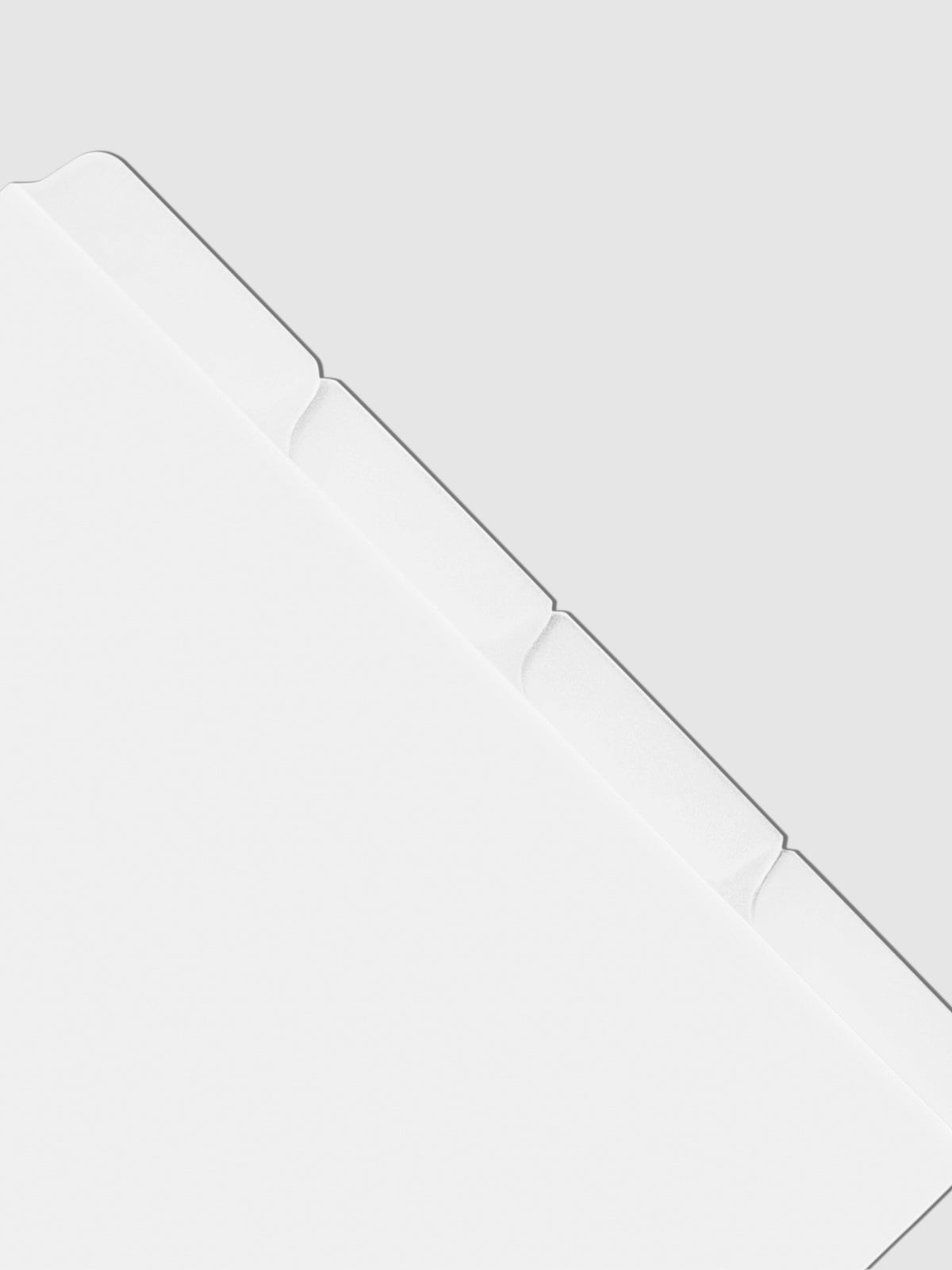 Closeup of dividers on a neutral background.