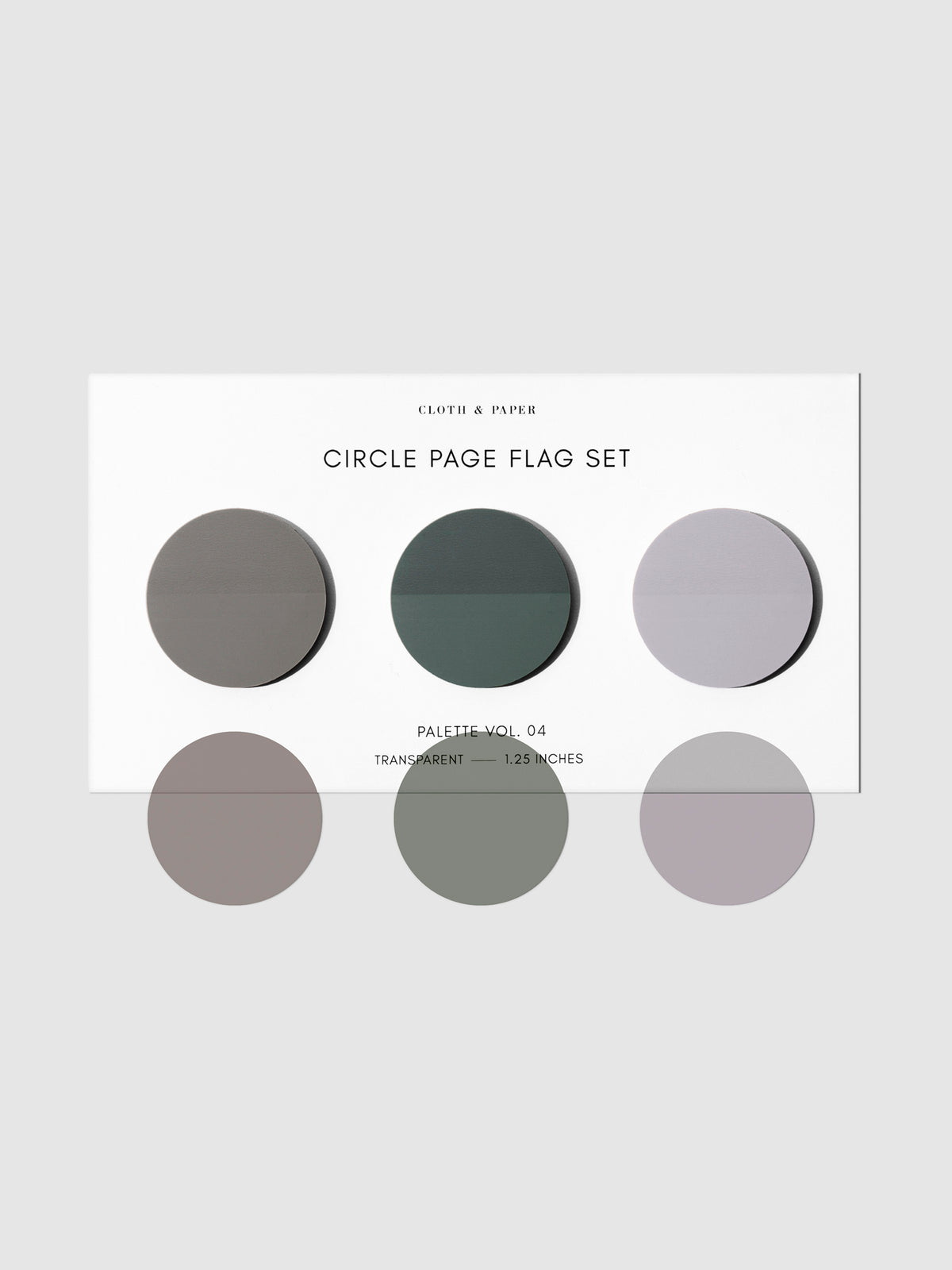 Page flags on their backing with one page flag of each color stuck to the bottom of the backing.