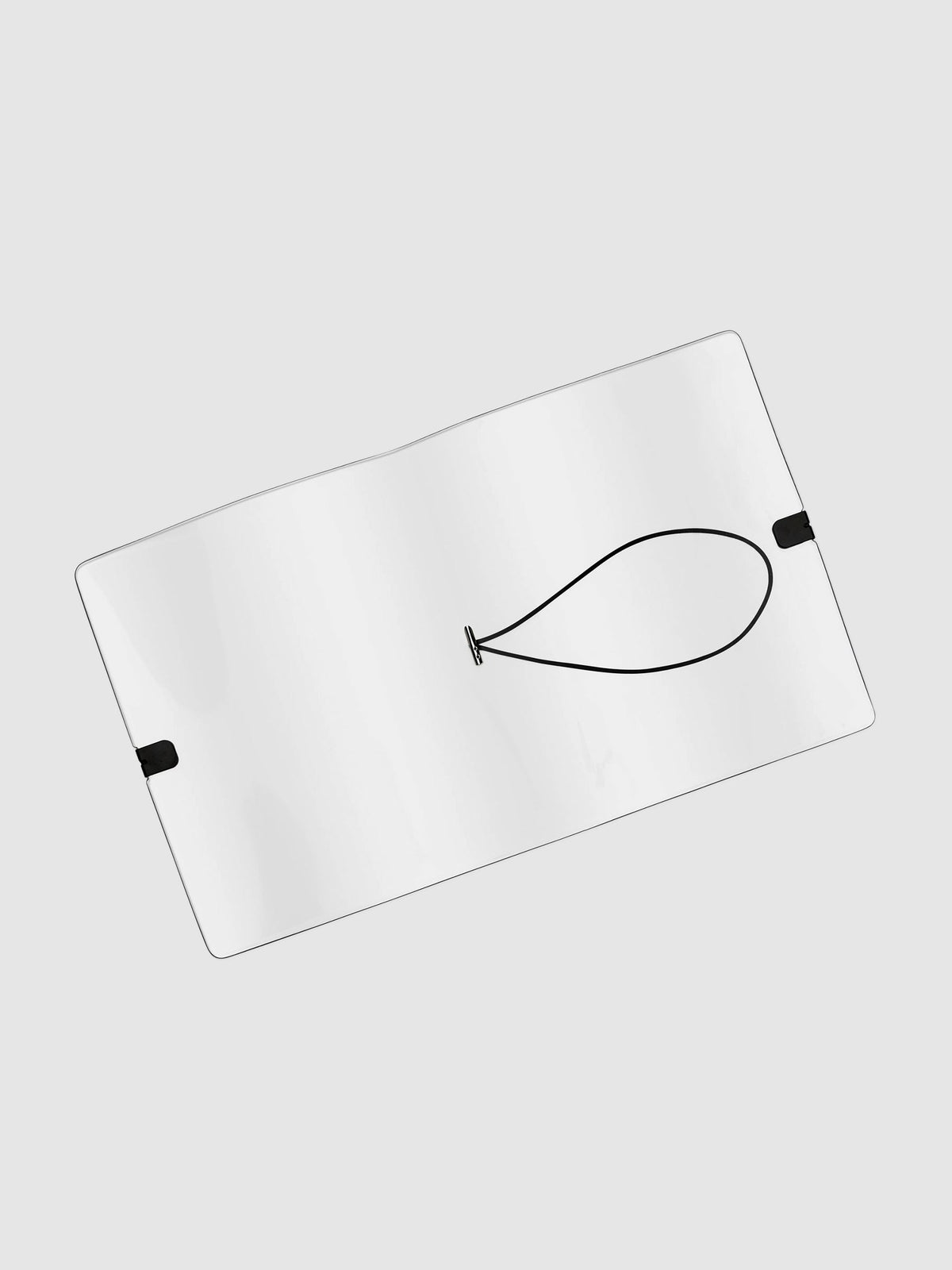 Clear vinyl cover opened and empty displayed on a neutral background.