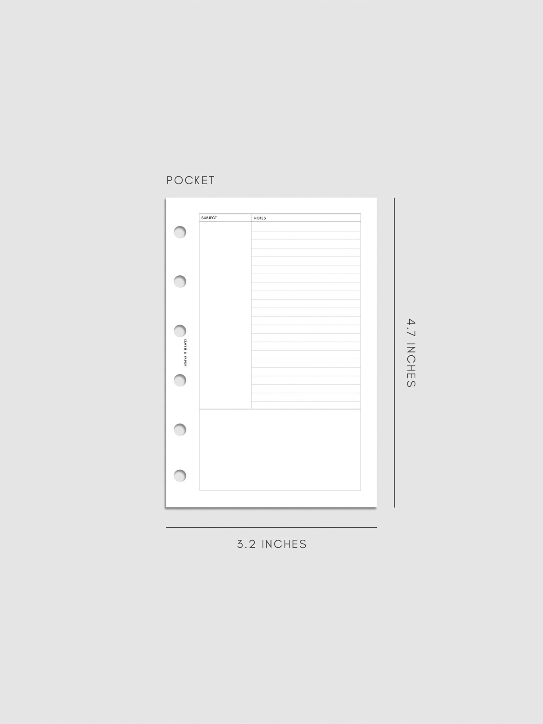 Digital mockup of insert in Pocket.