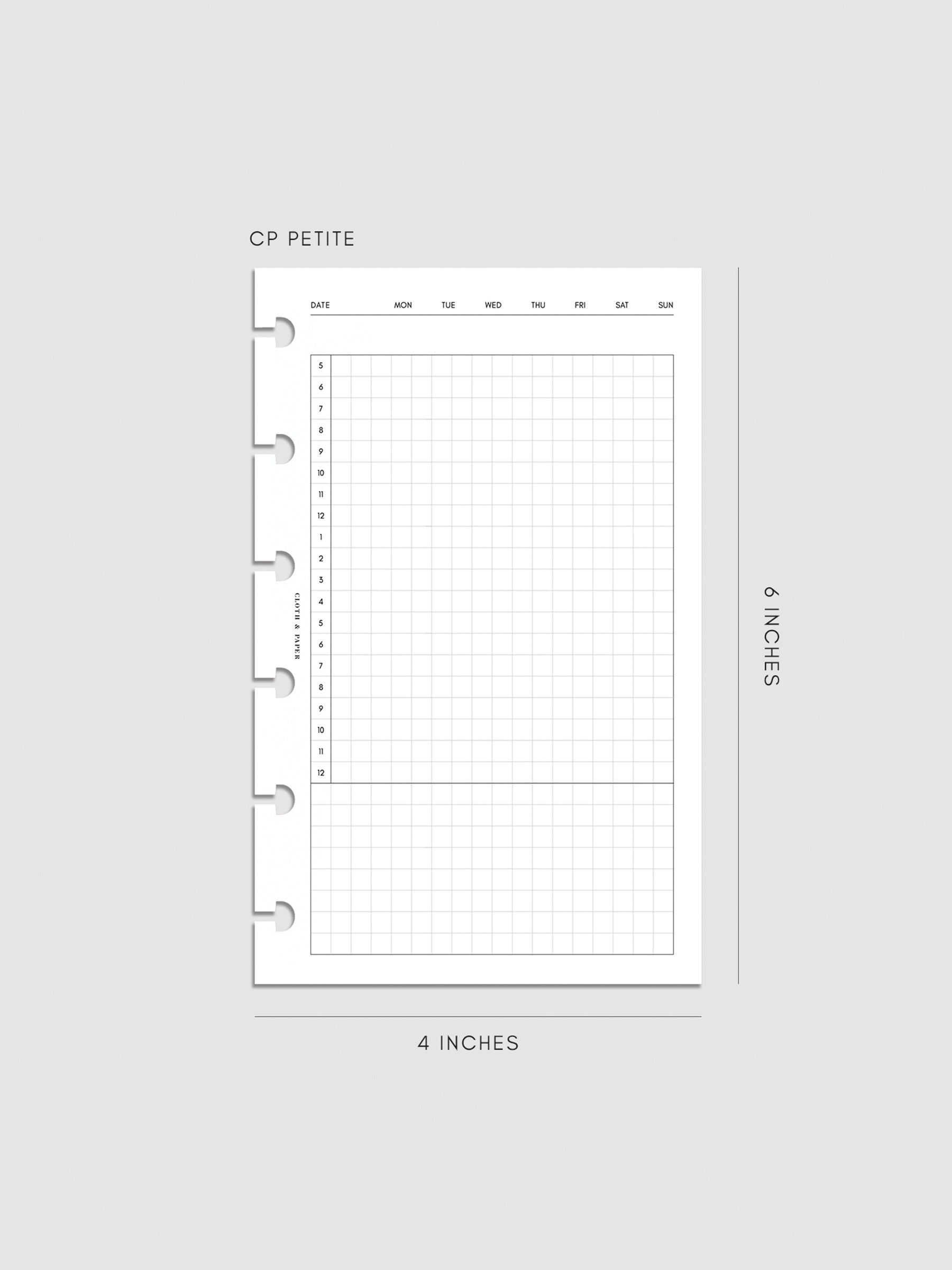 Digital mockup of insert in CP Petite.