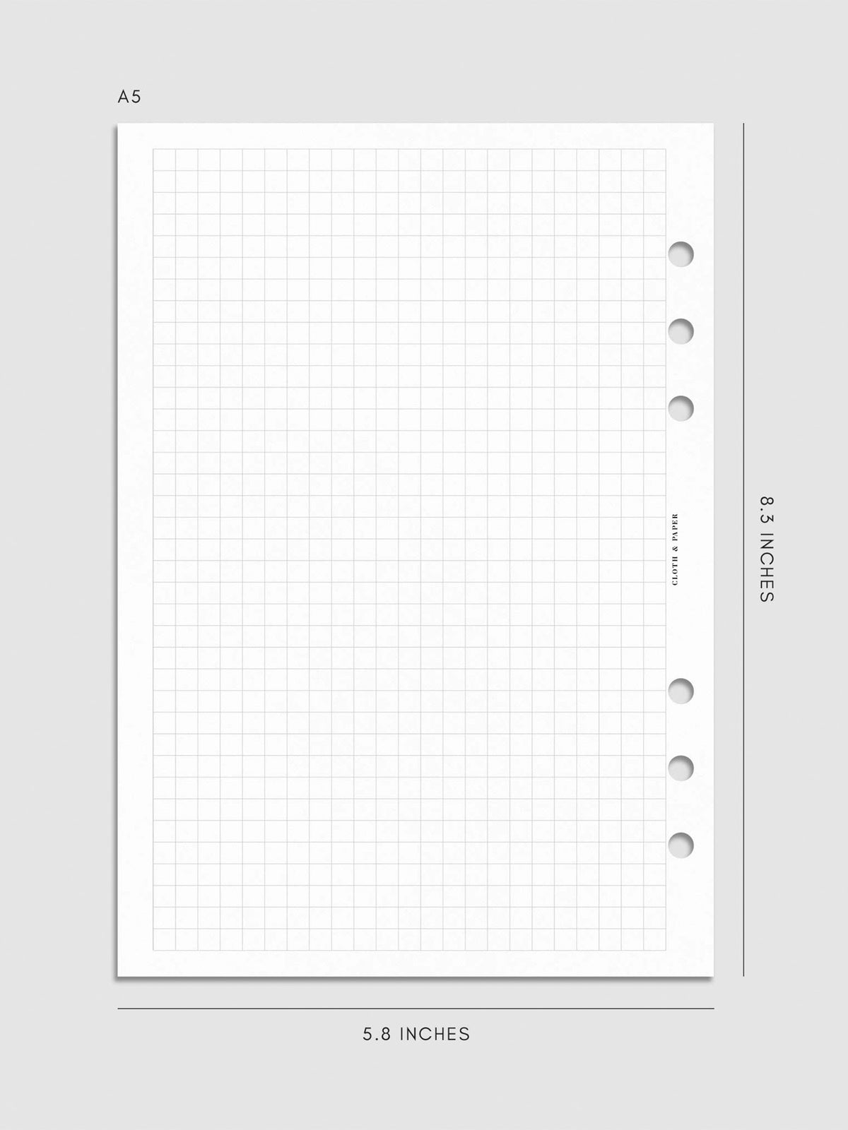 Digital mockup of insert in A5.