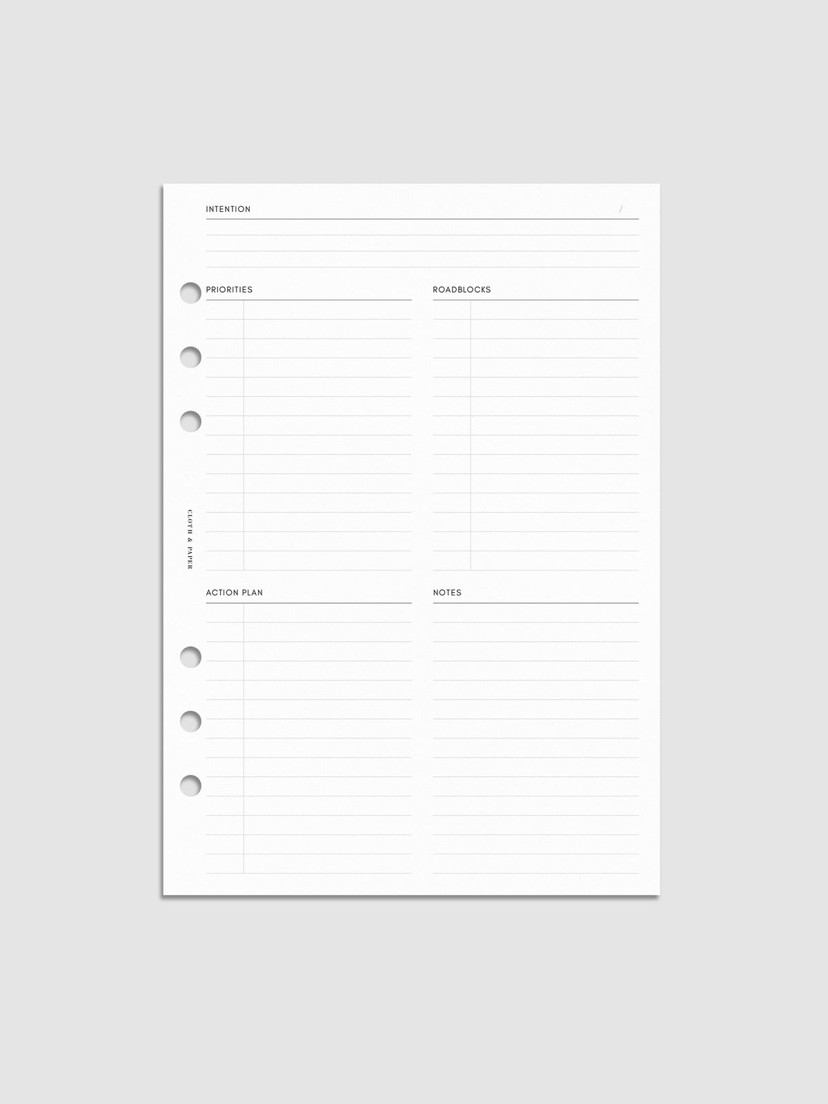 Daily Intention Planner Inserts | A5