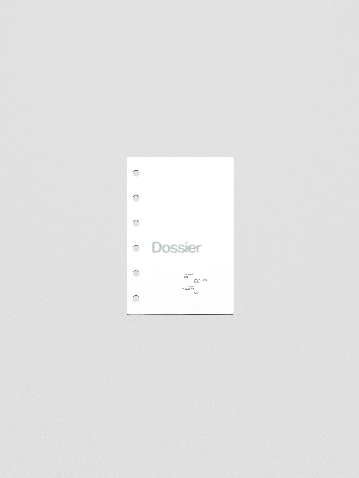 Dossier Planner Dashboard in Pocket size.