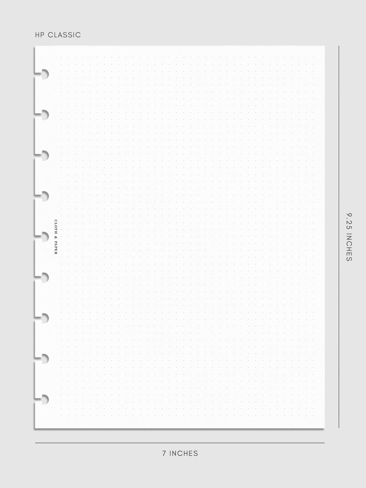 Digital mockup of insert in HP Classic.
