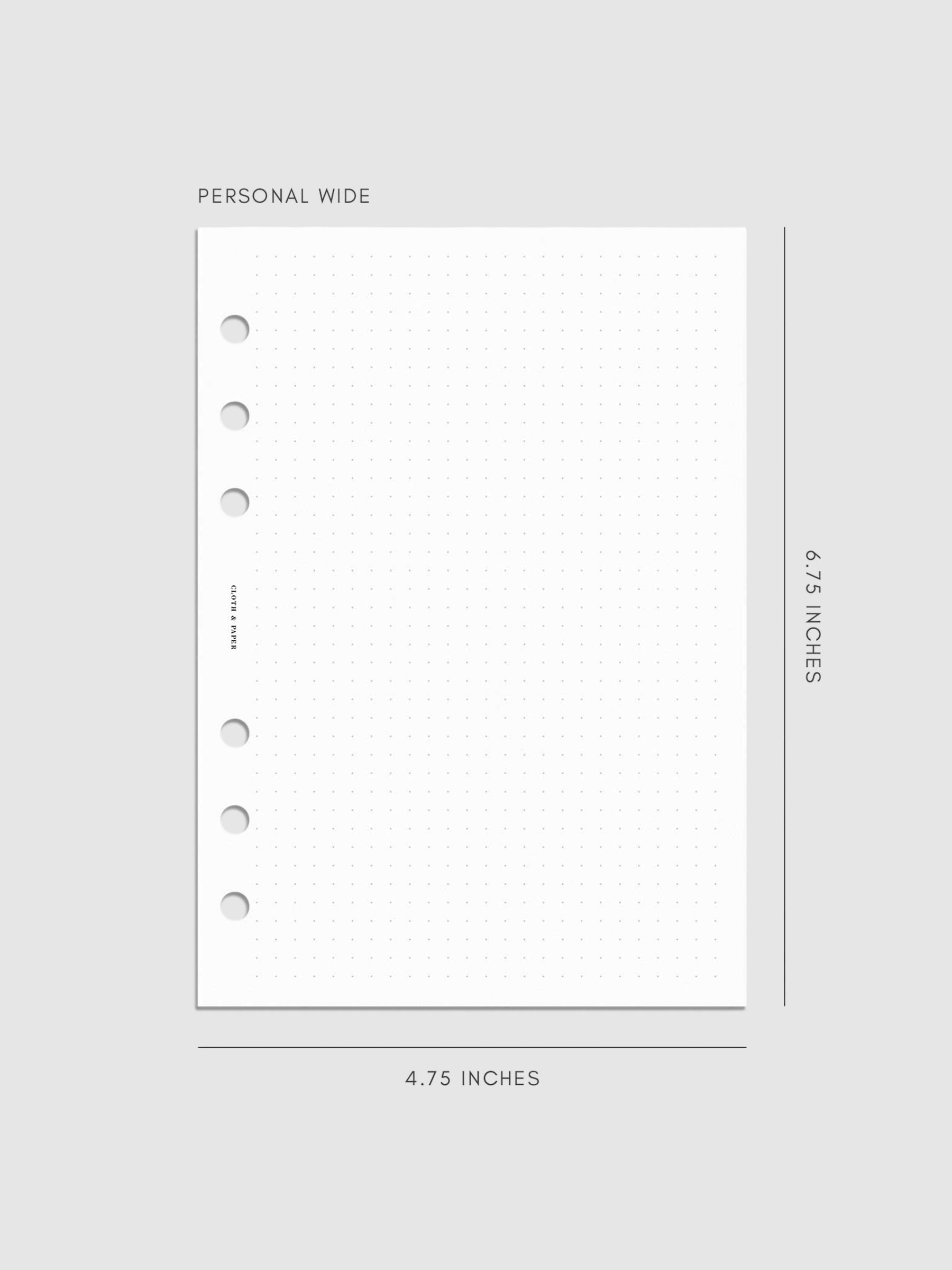 Digital mockup of insert in Personal Wide.