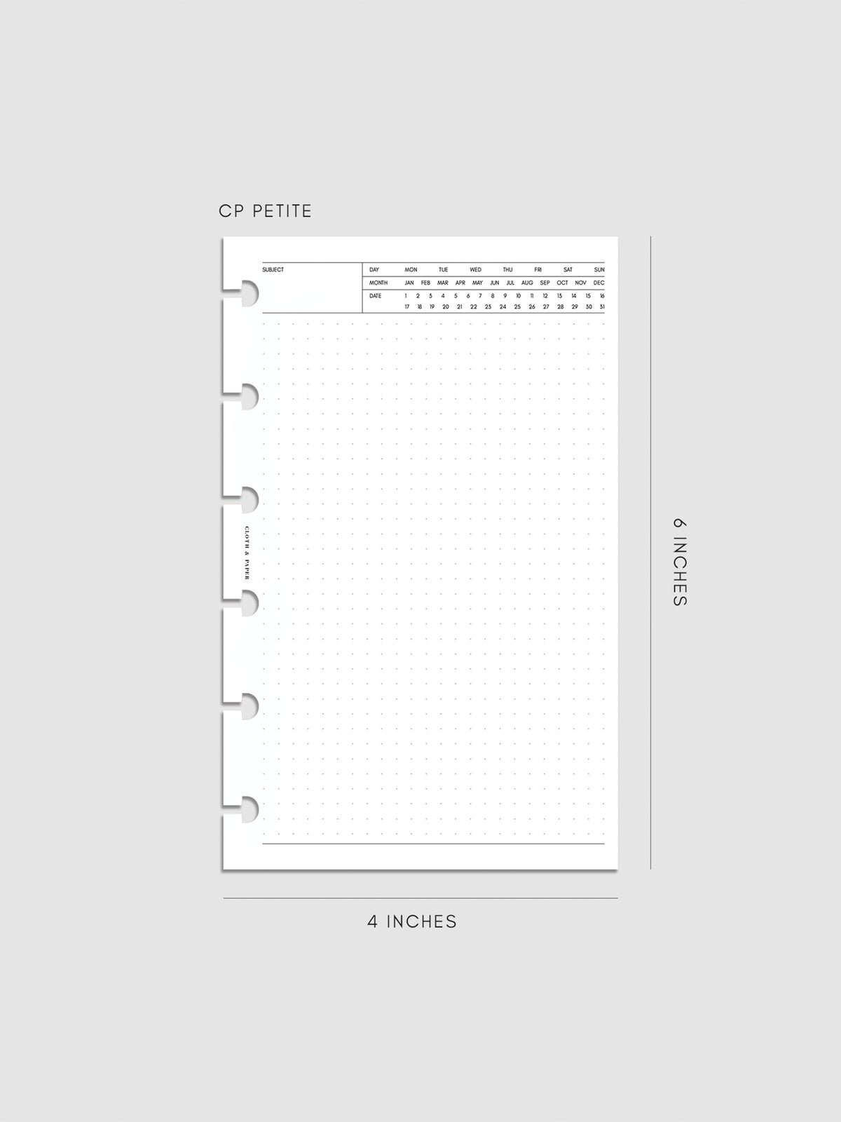 Digital mockup of insert in CP Petite.