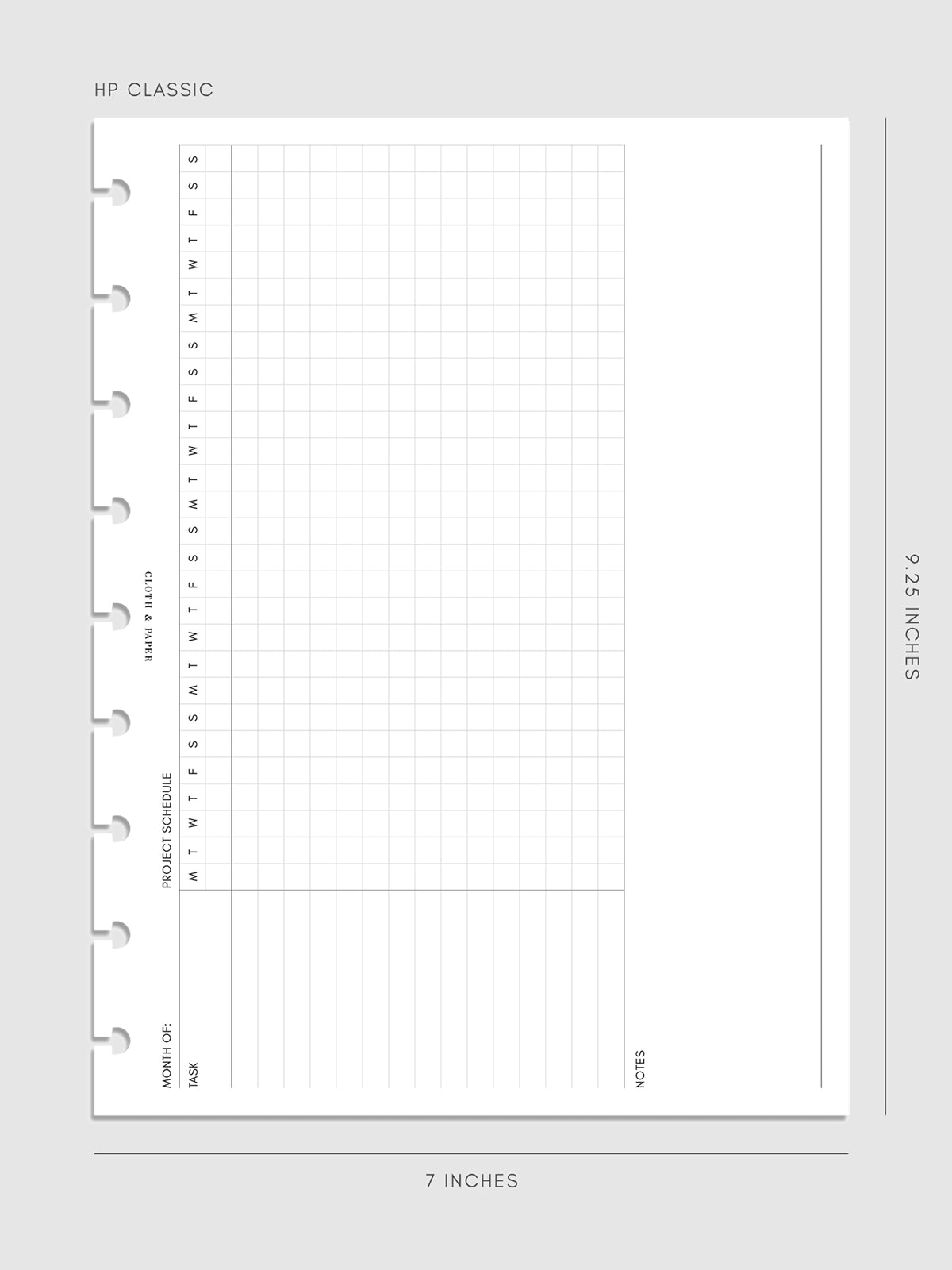 Gantt Chart Planner Inserts | Refreshed Layout