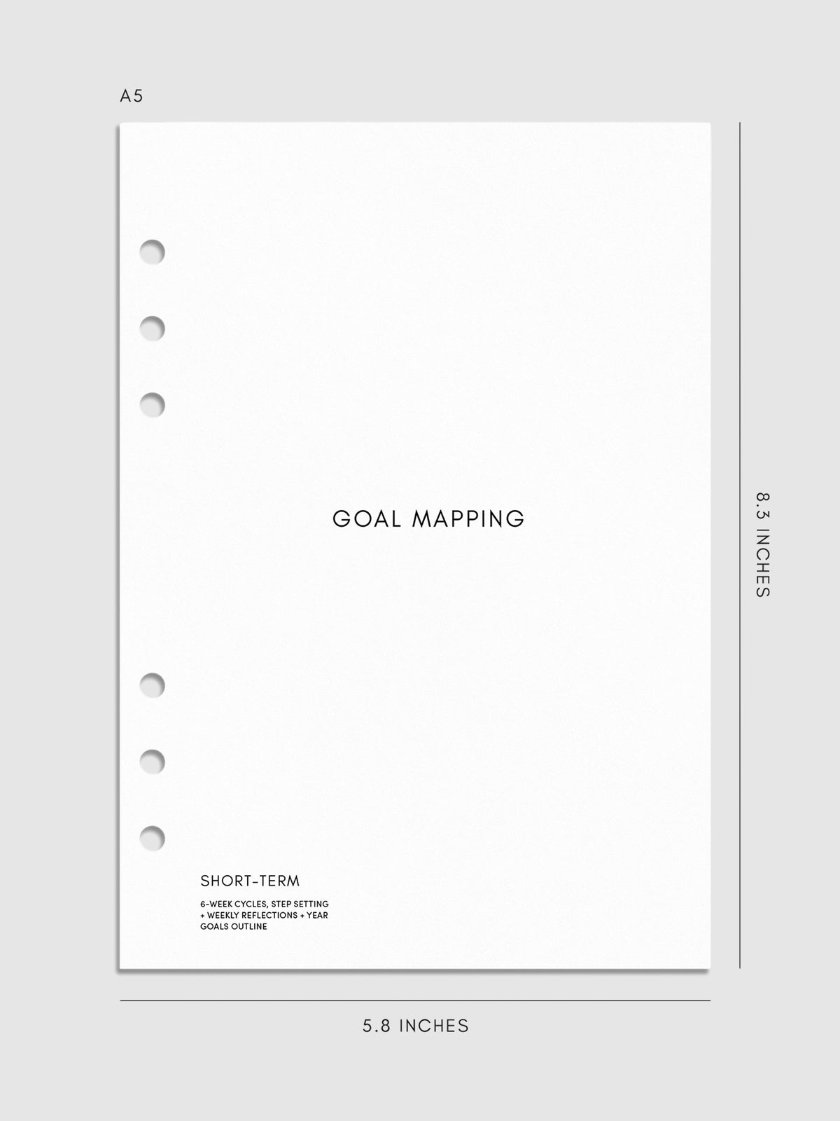 Digital mockup of insert in A5 sizing.