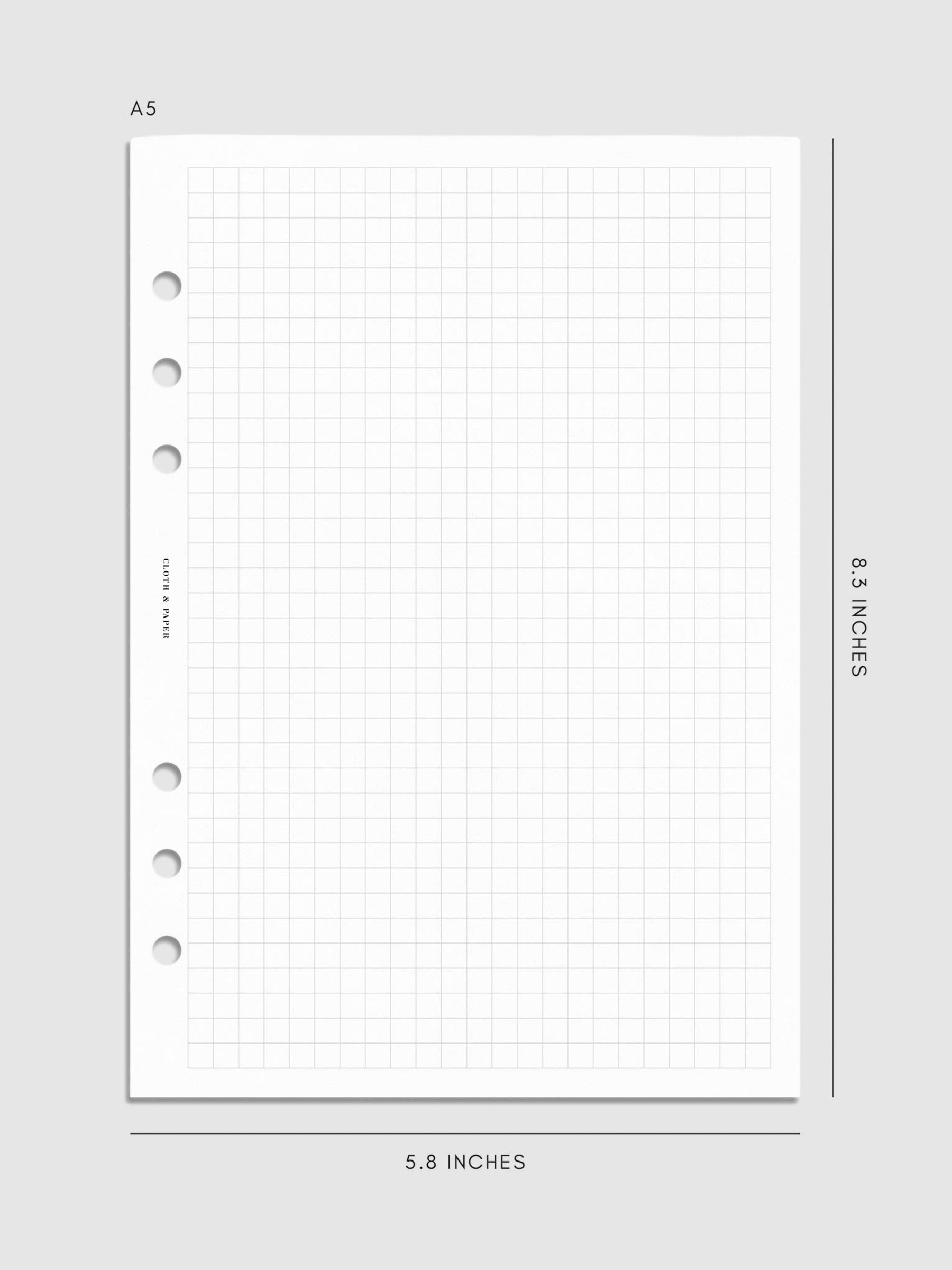 Digital mockup of insert in A5 sizing.