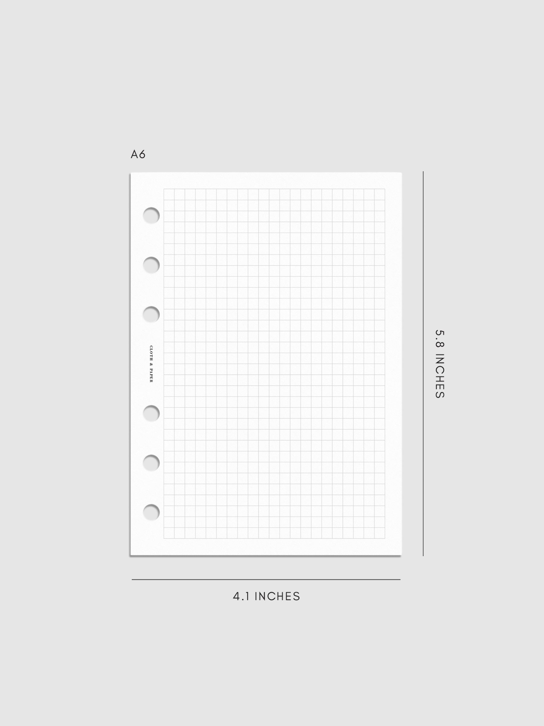 Digital mockup of insert in A6 sizing.