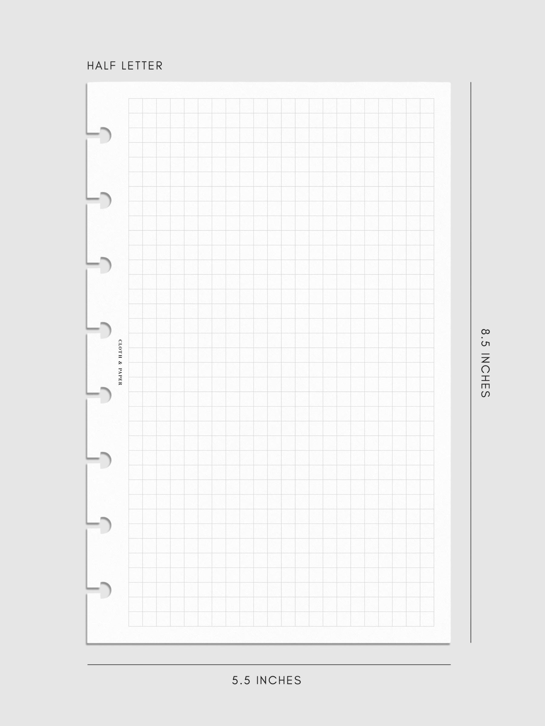 Digital mockup of insert in Half Letter sizing.