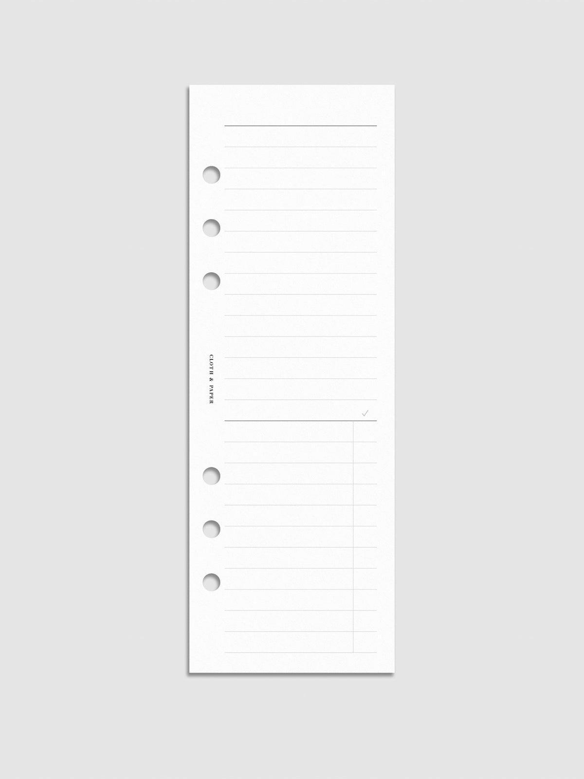 Half Page Ritual Planner Inserts, Cloth and Paper. Digital mockup of insert on a neutral background. Size shown is A5.