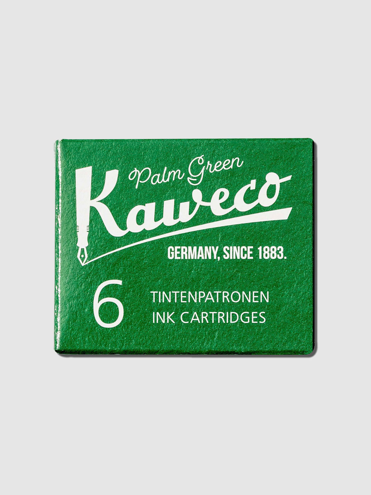 Box of refills displayed in their packaging on a neutral background. Color shown is Palm Green. 