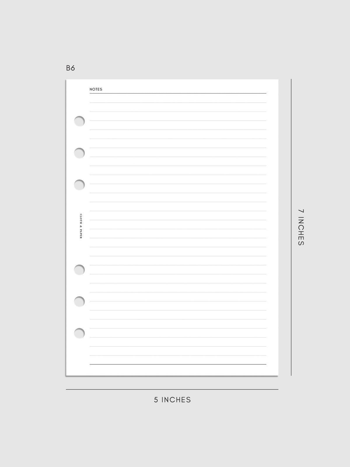 Digital mockup of insert in B6.
