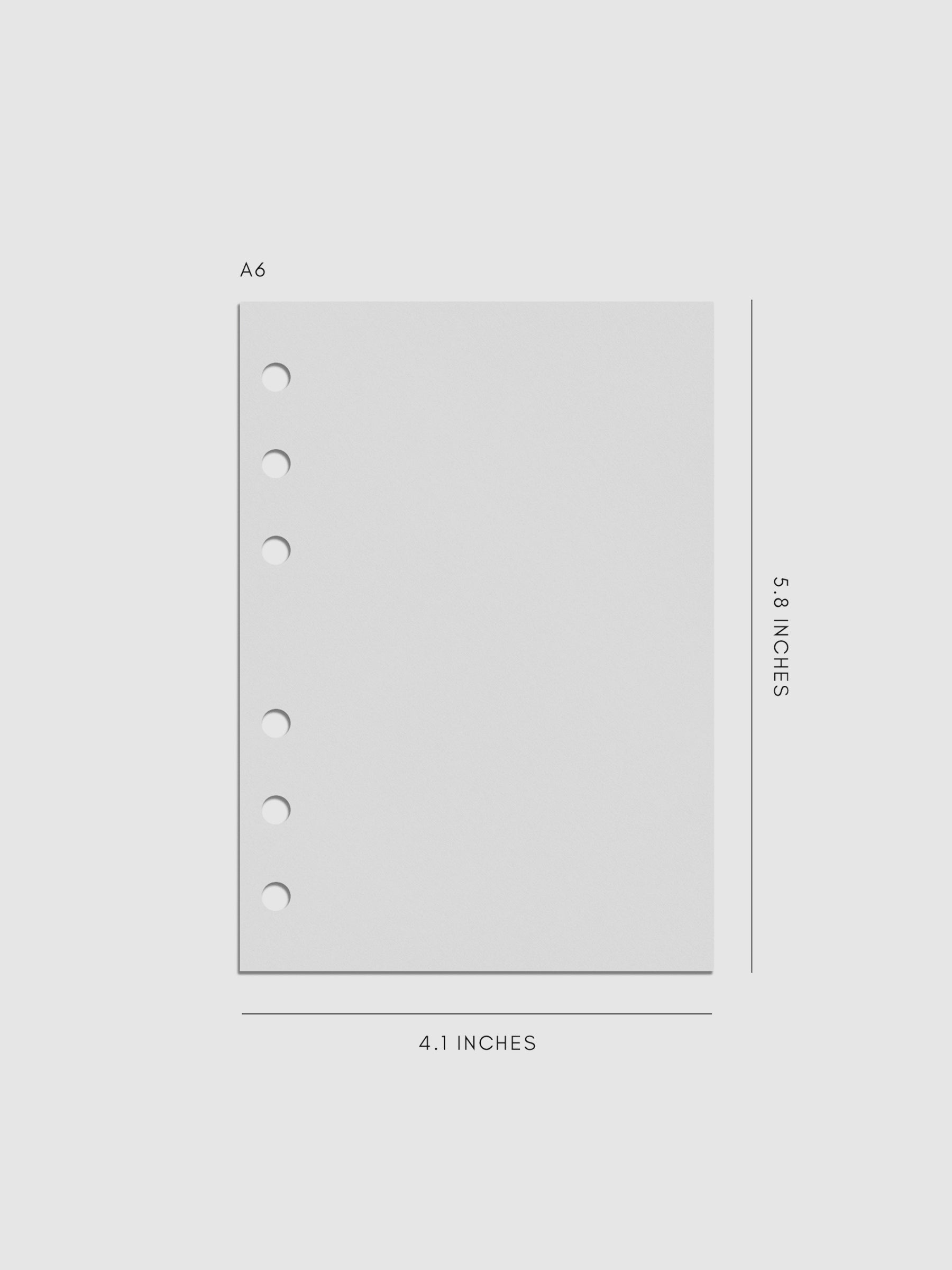 Digital mockup of insert in A6. 