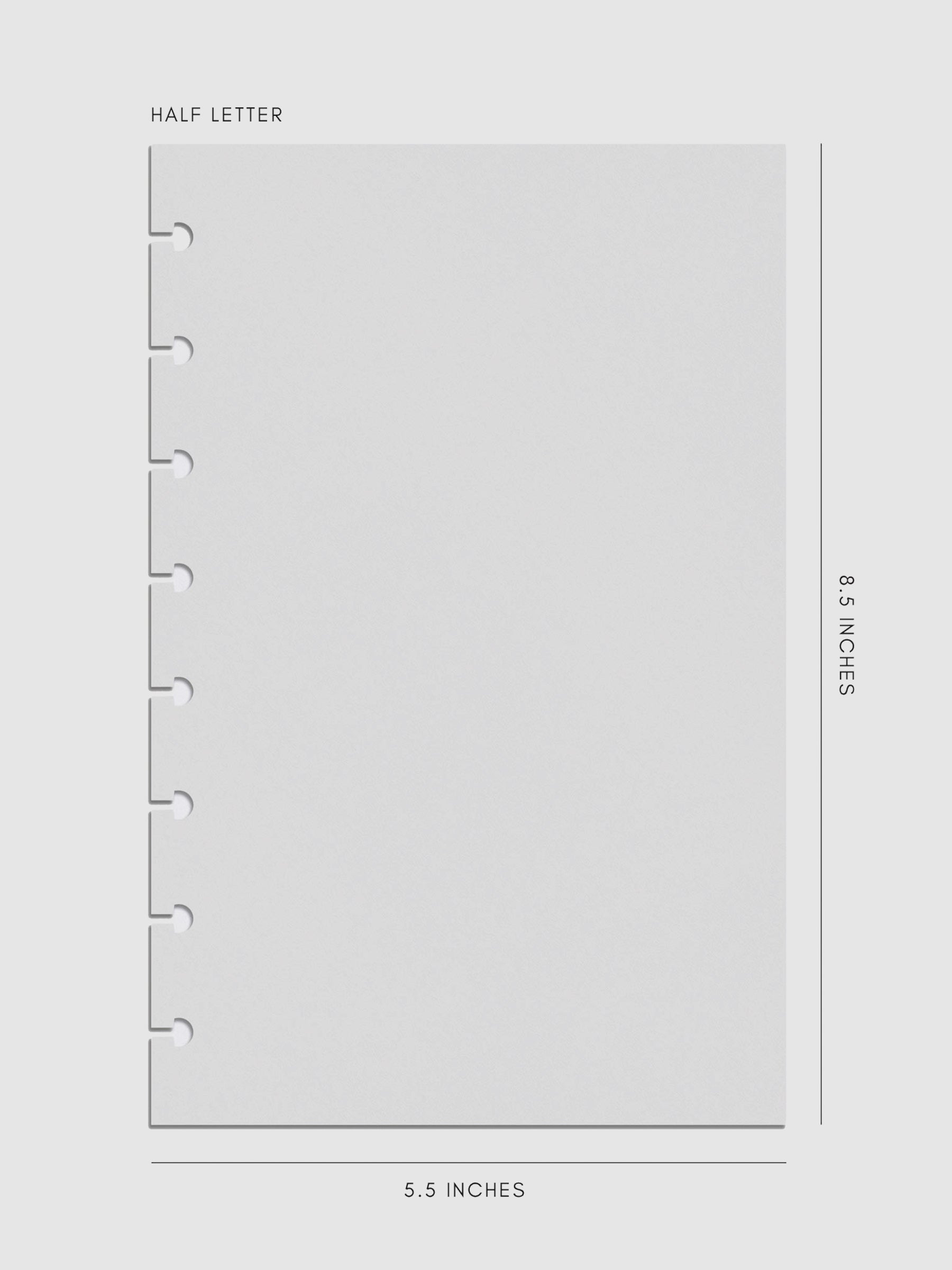 Digital mockup of insert in Half Letter. 