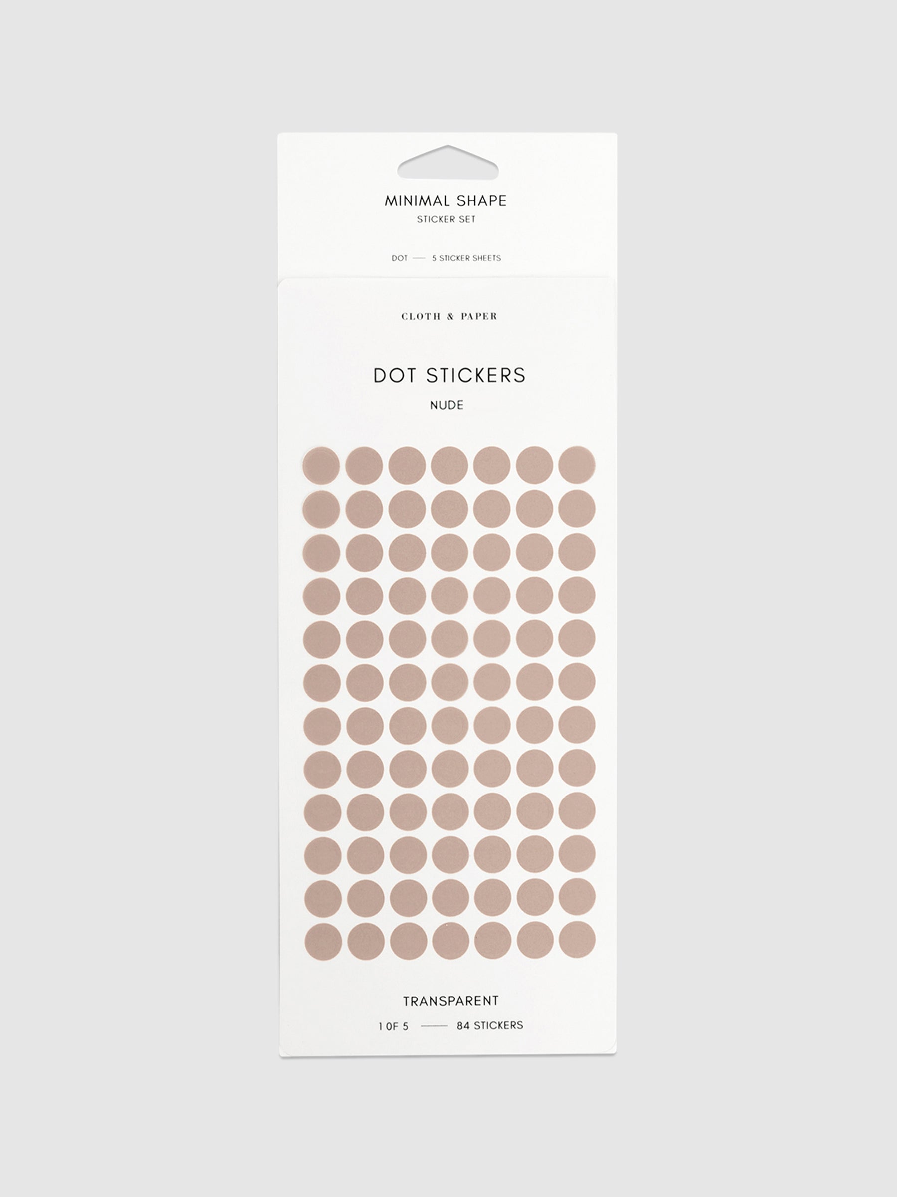 Nude dot stickers in their packaging on a neutral background.