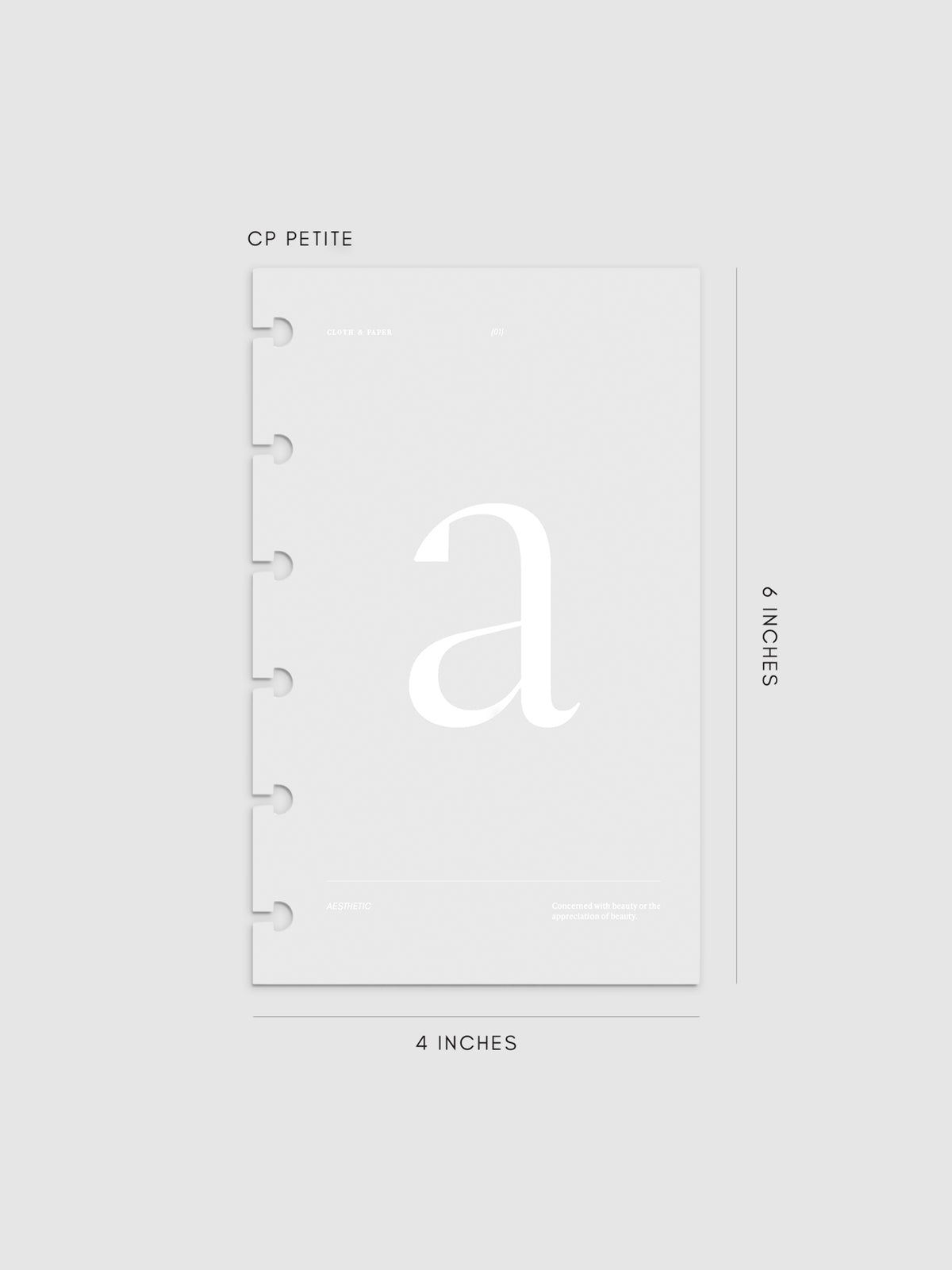 Monogram Vellum Planner Dashboard A in in CP Petite displayed on a neutral background. 