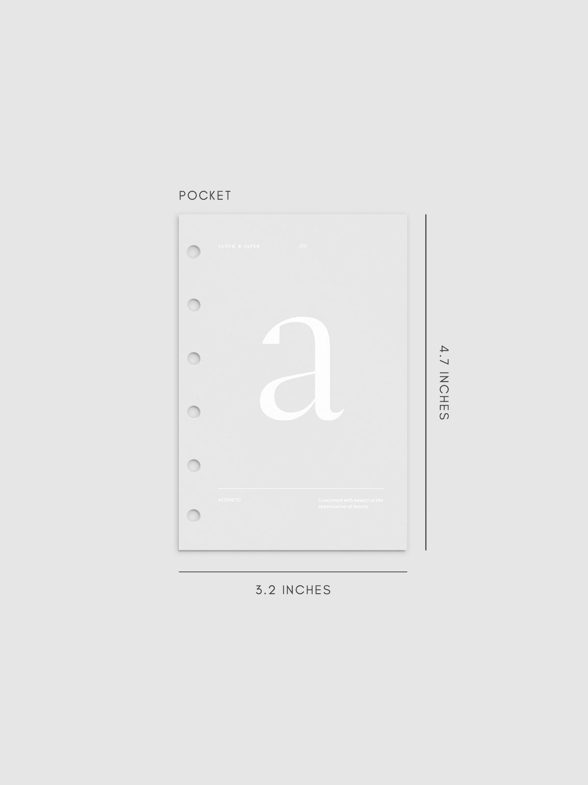 Monogram Vellum Planner Dashboard A in Pocket displayed on a neutral background. 