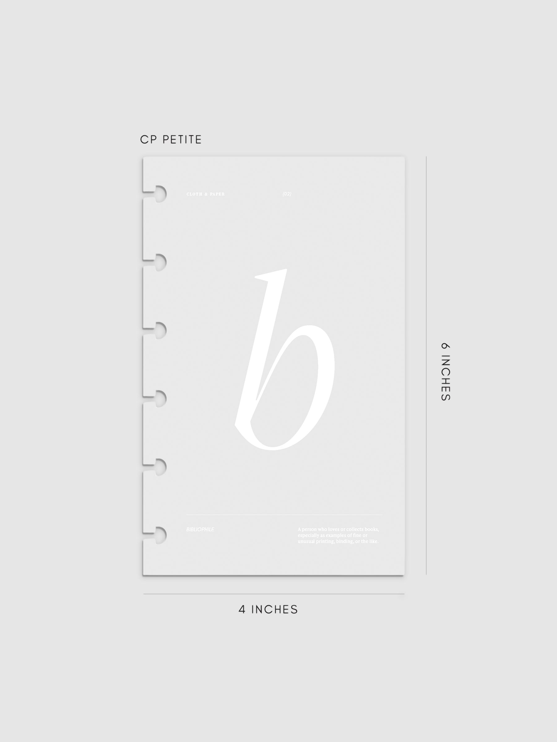 Monogram Vellum Planner Dashboard B in in CP Petite displayed on a neutral background. 