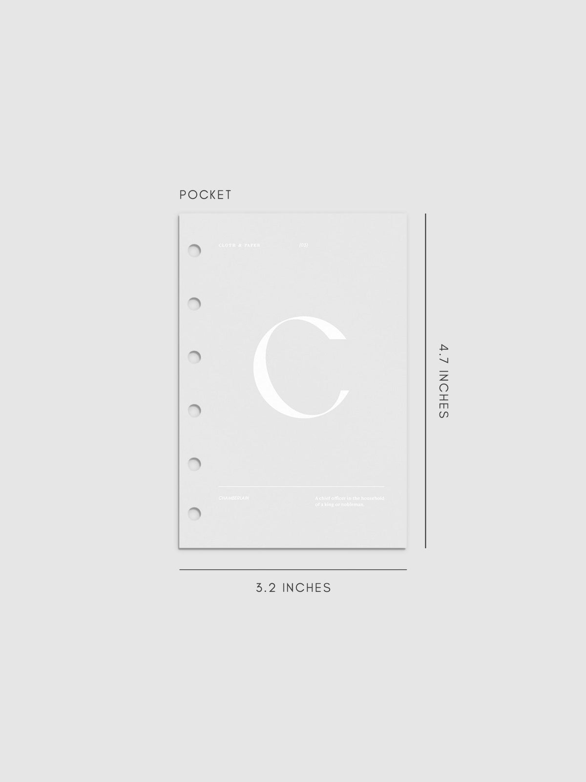 Monogram Vellum Planner Dashboard C in Pocket displayed on a neutral background. 