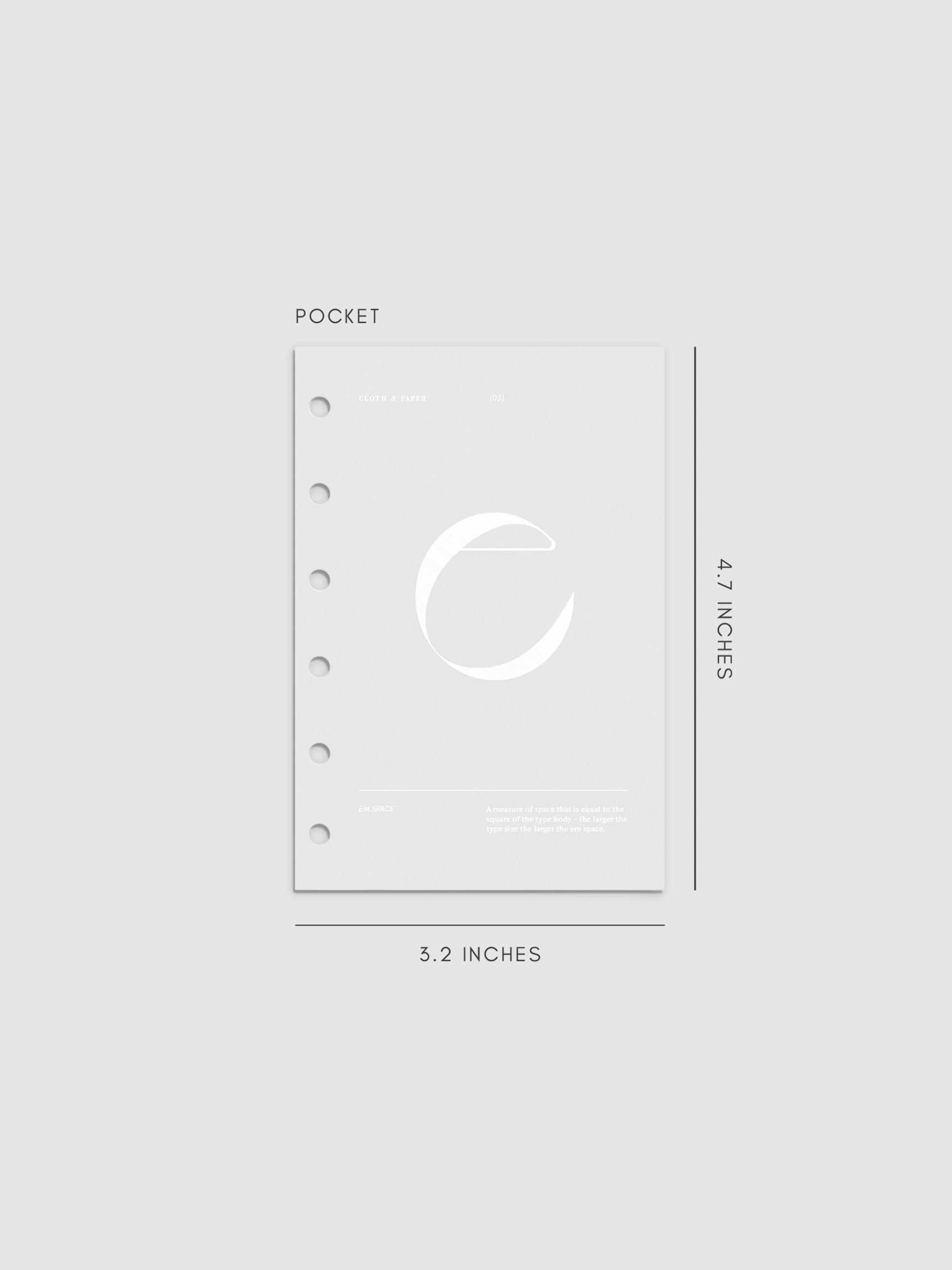 Monogram Vellum Planner Dashboard E in Pocket displayed on a neutral background. 