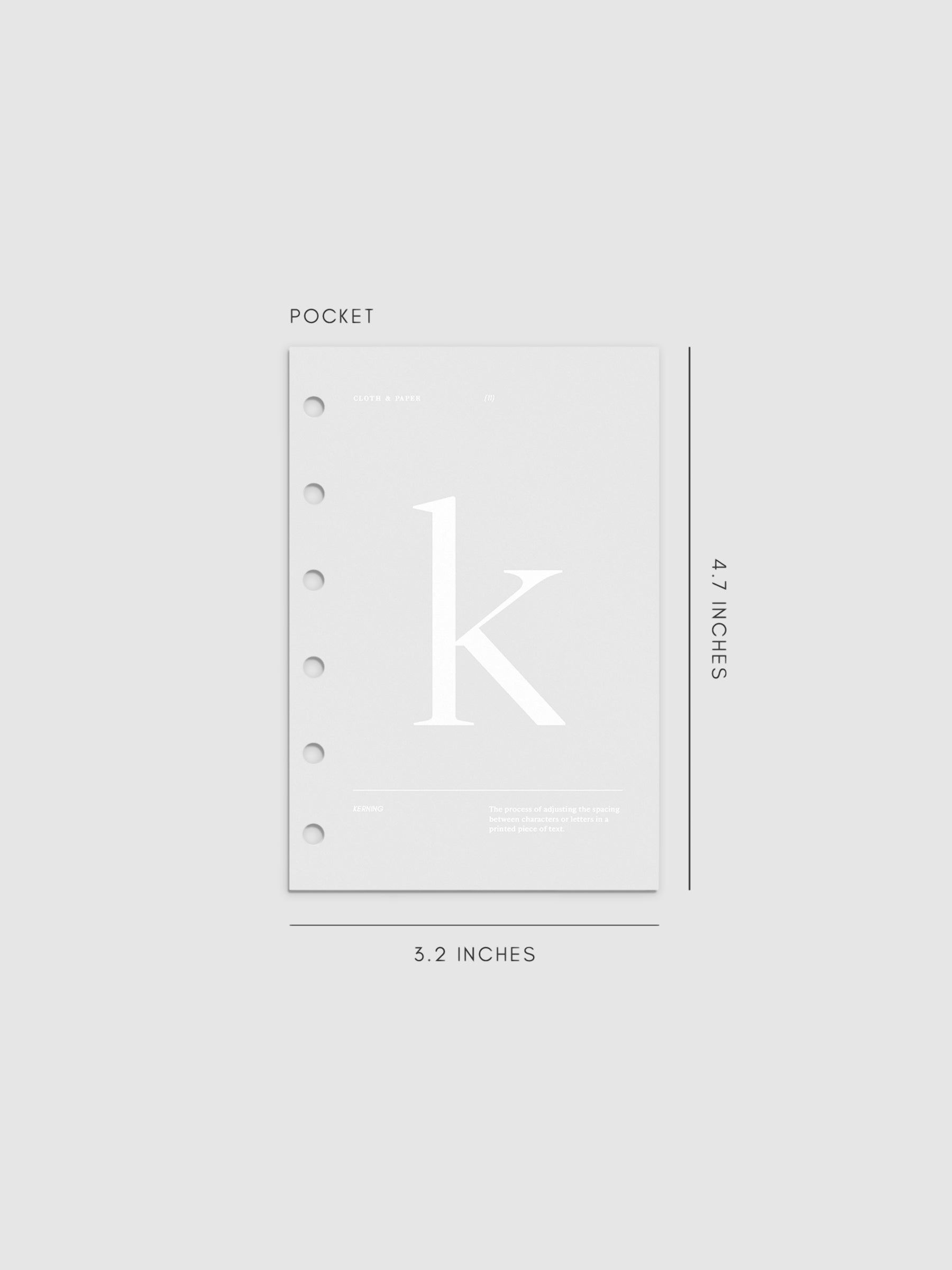 Monogram Vellum Planner Dashboard K in Pocket displayed on a neutral background. 