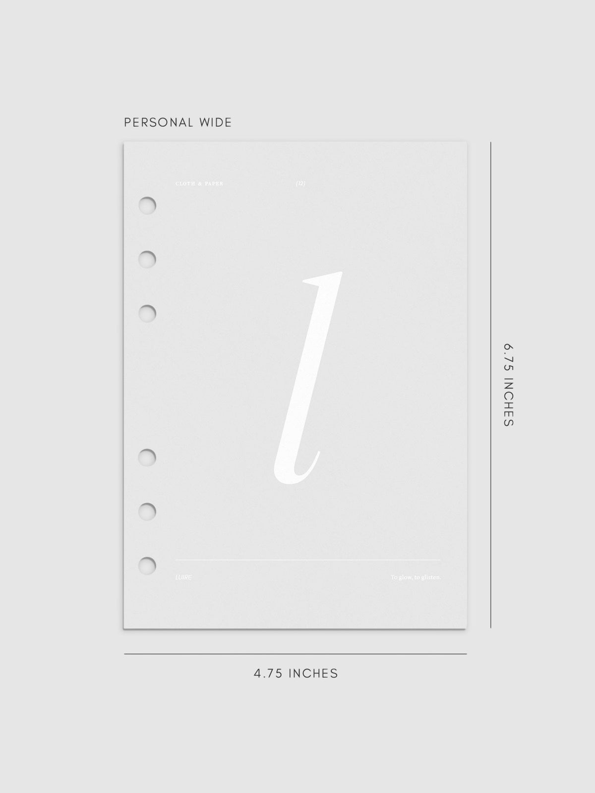 Monogram Vellum Planner Dashboard L in Personal Wide displayed on a neutral background. 