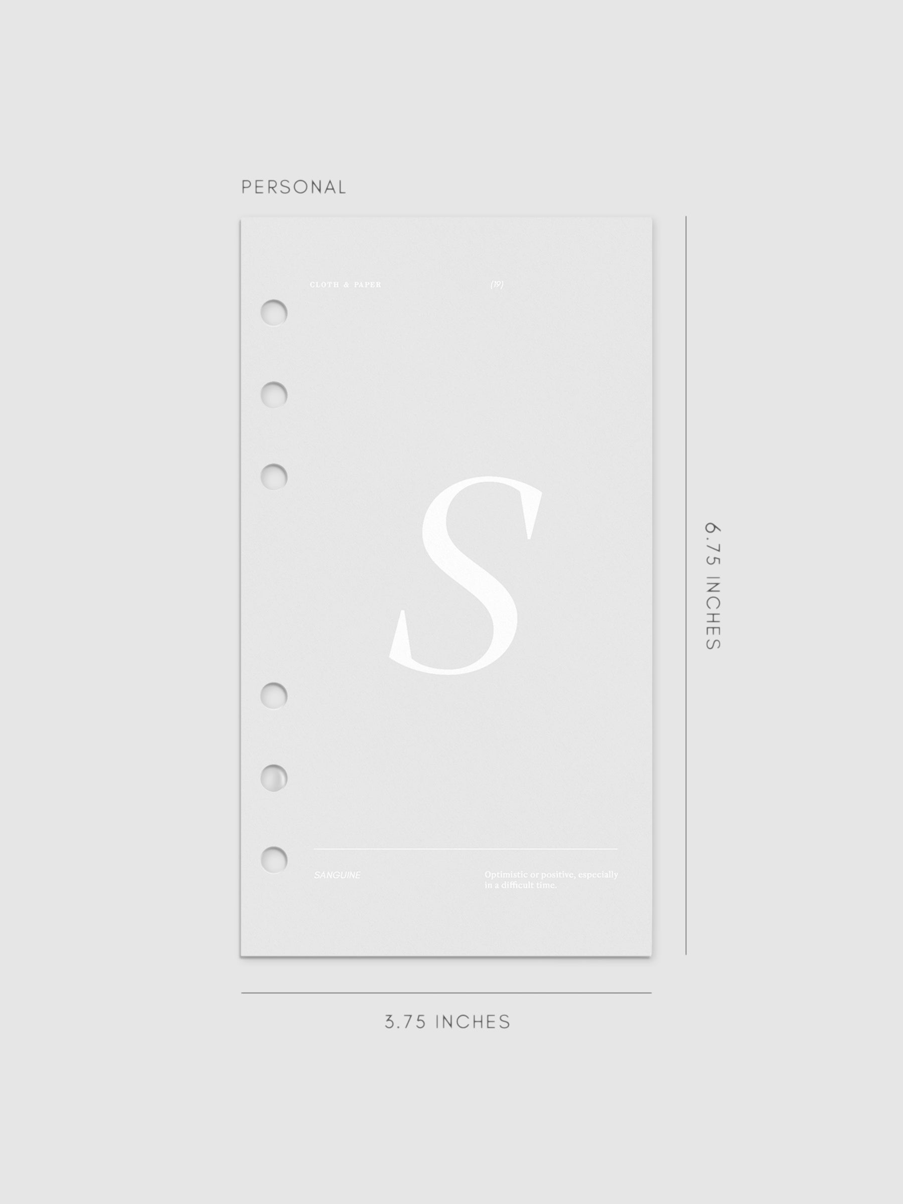 Monogram Vellum Planner Dashboard S in Personal displayed on a neutral background. 