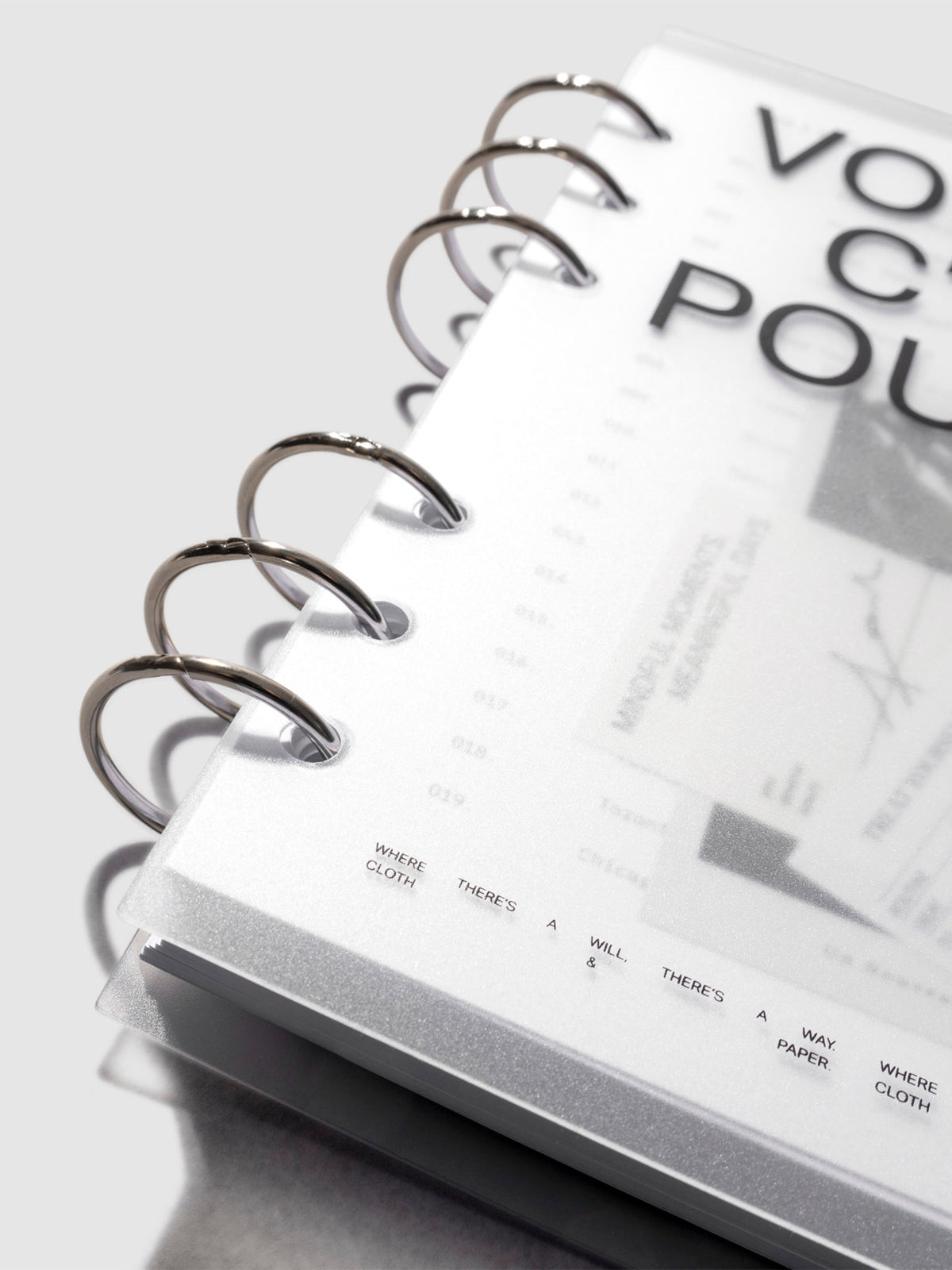 Silver rings shown in use inside a planner system.