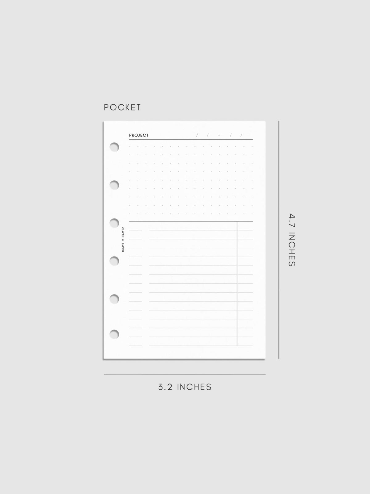 Digital mockup of insert sized in Pocket. 