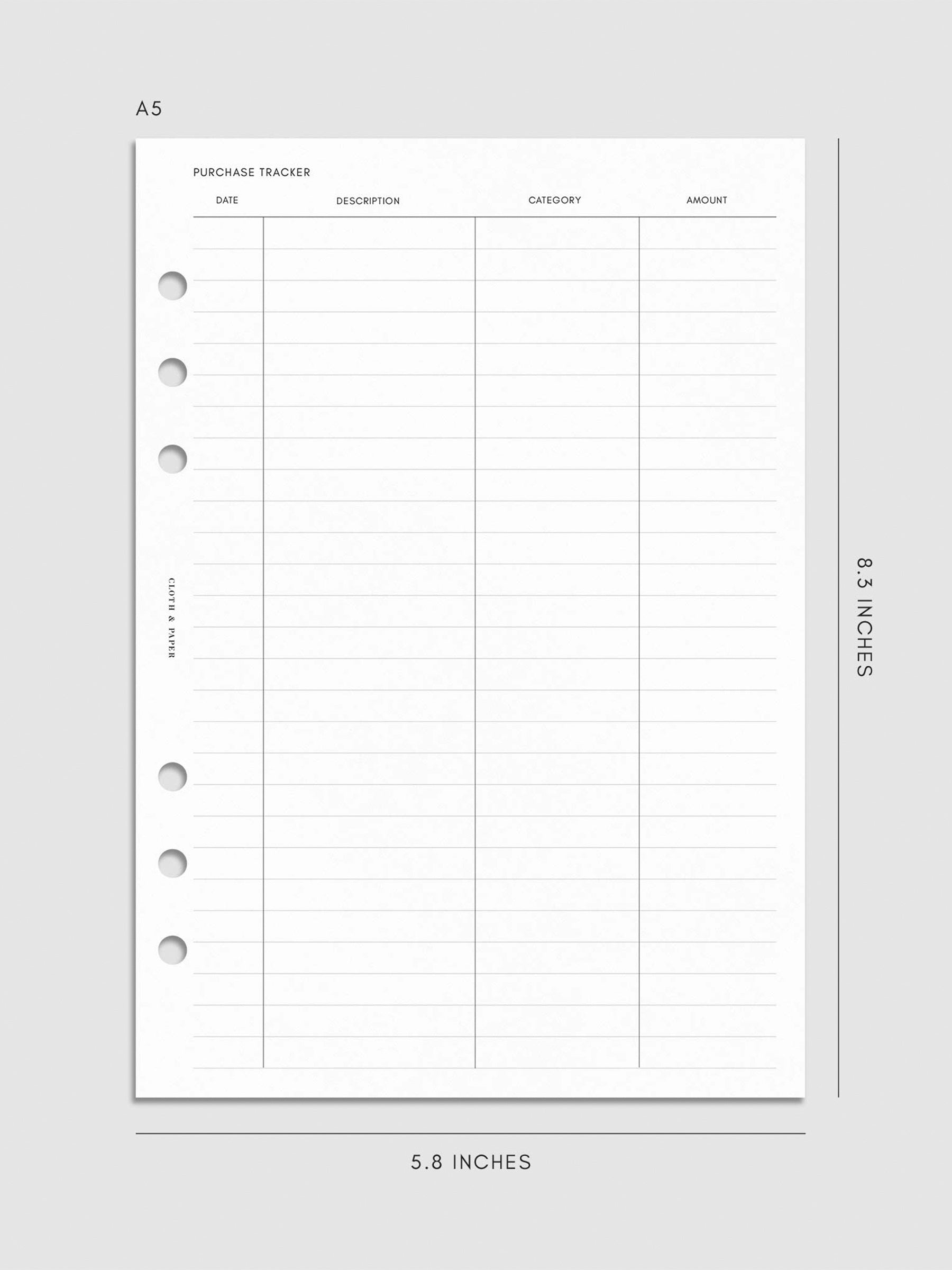 Digital mockup of inserts in A5.