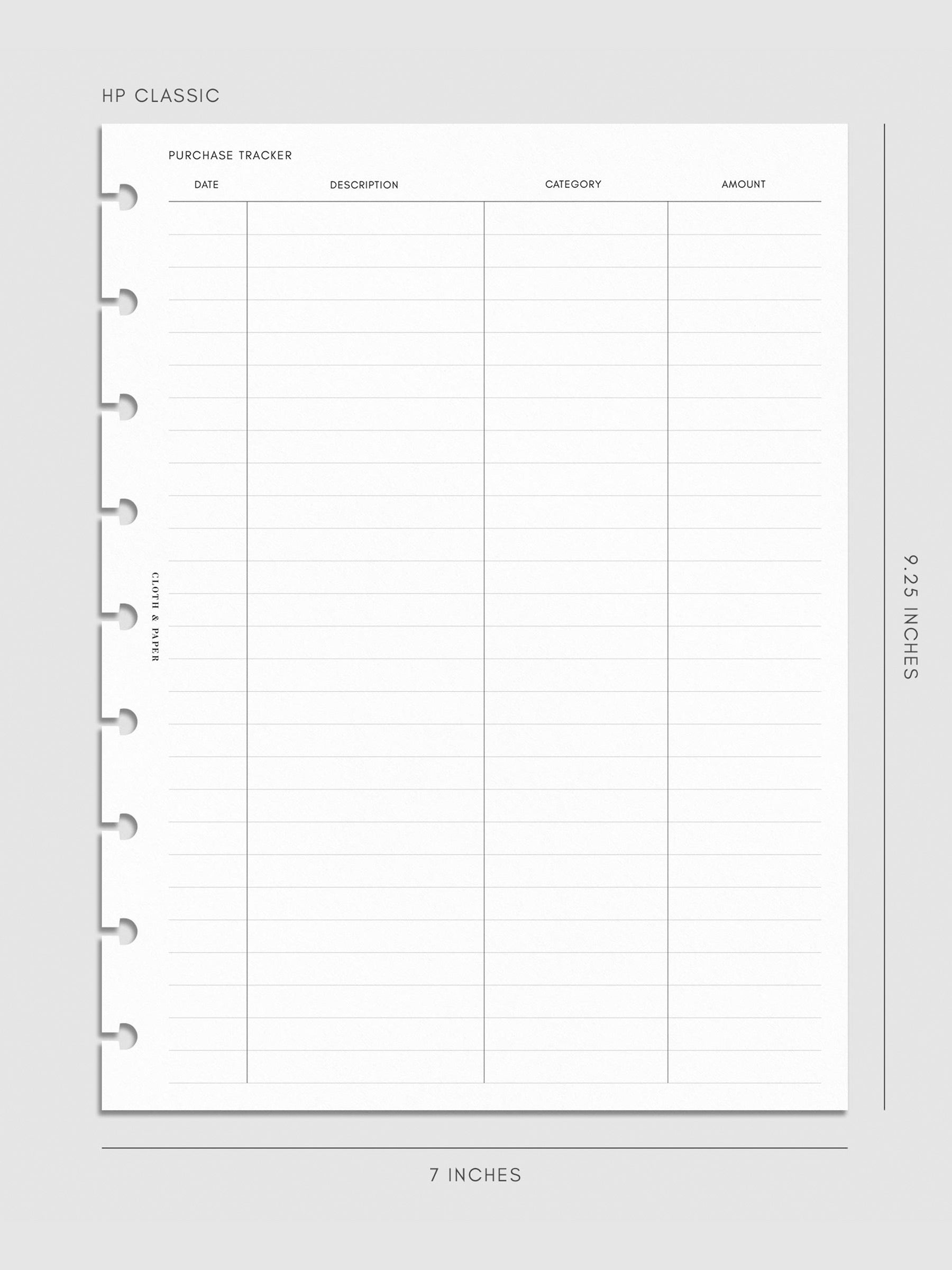 Digital mockup of inserts in HP Classic.